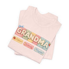 Grandma Floral Retro Tee — "Grandma" Names Design (Aileen • Wendy • Peyton)