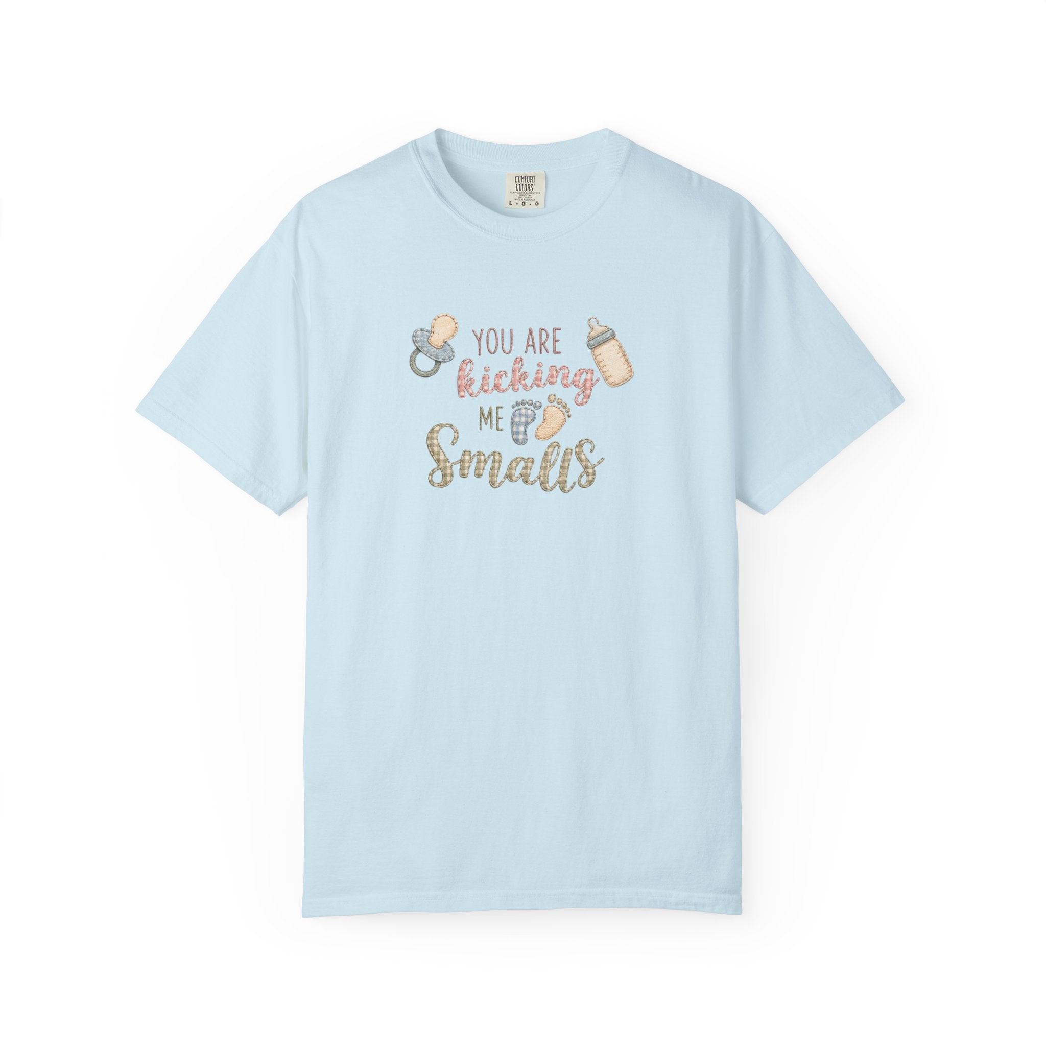 Kicking Me Smalls Baby Pregnancy Announcement T-Shirt