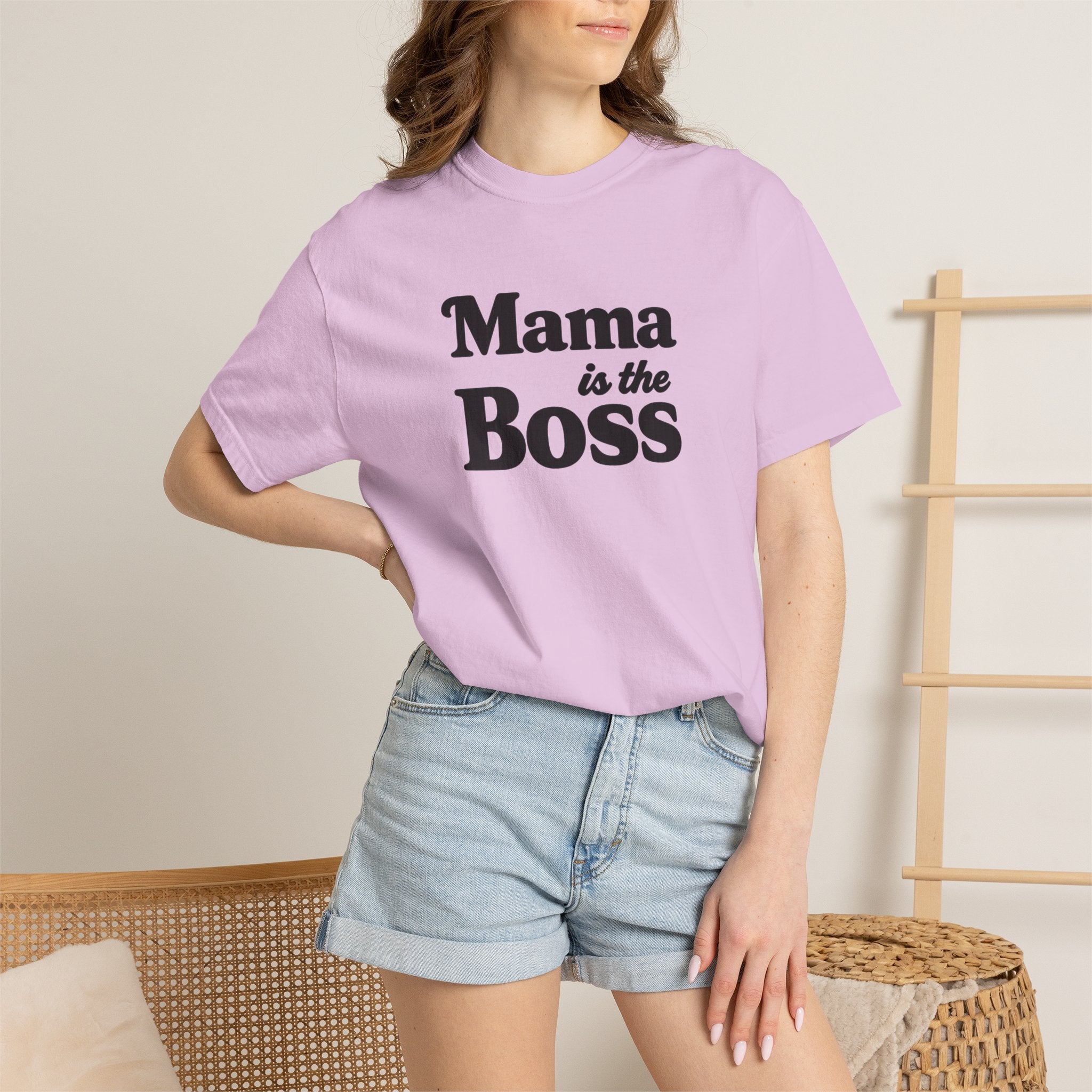 Mama is the Boss T-Shirt — Funny Mom Graphic Tee, Mother's Day Gift