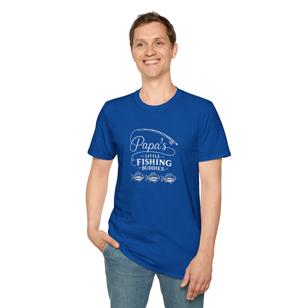Papa's Little Fishing Buddies T-Shirt — Fathers Day Fishing Tee