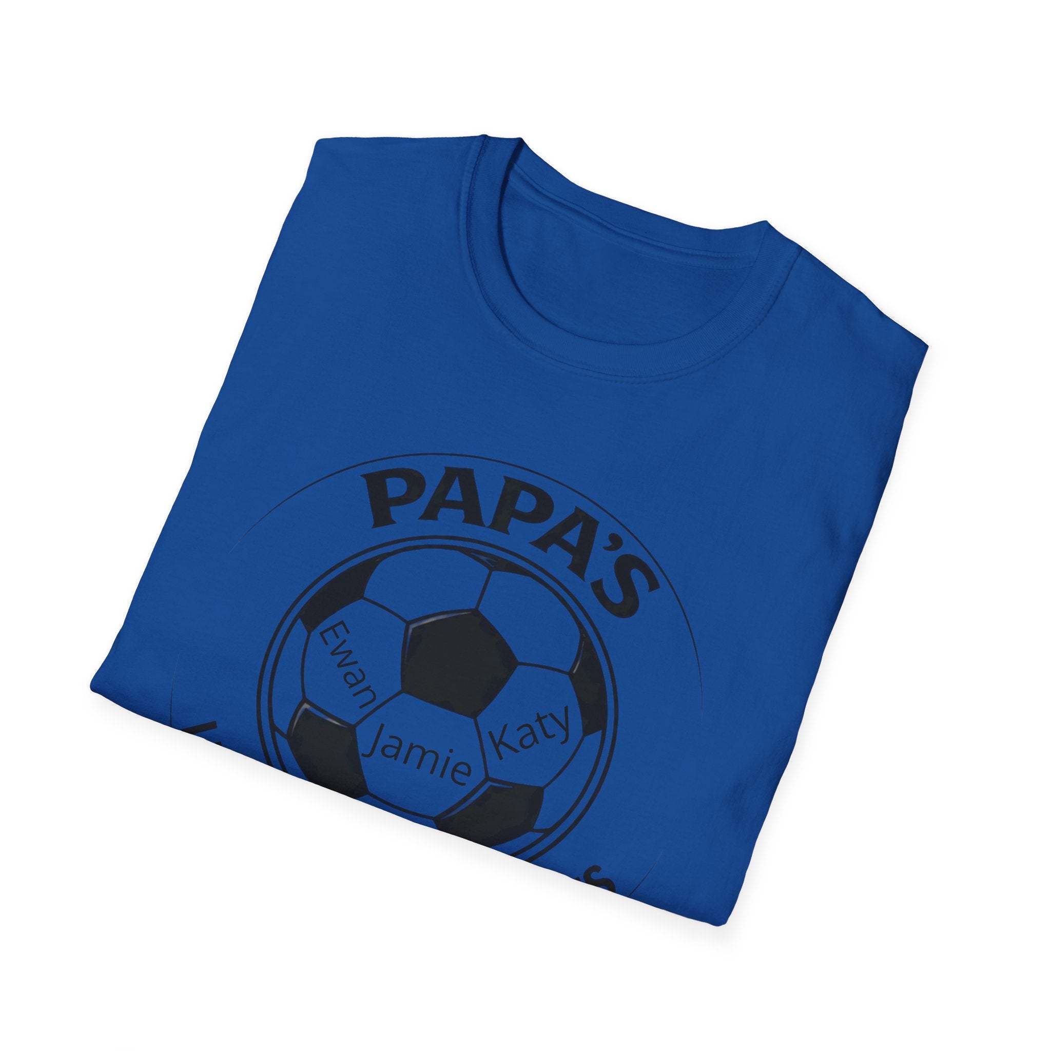 T-Shirt — "Papa's Little Football Buddies" Personalized Soccer Dad Tee