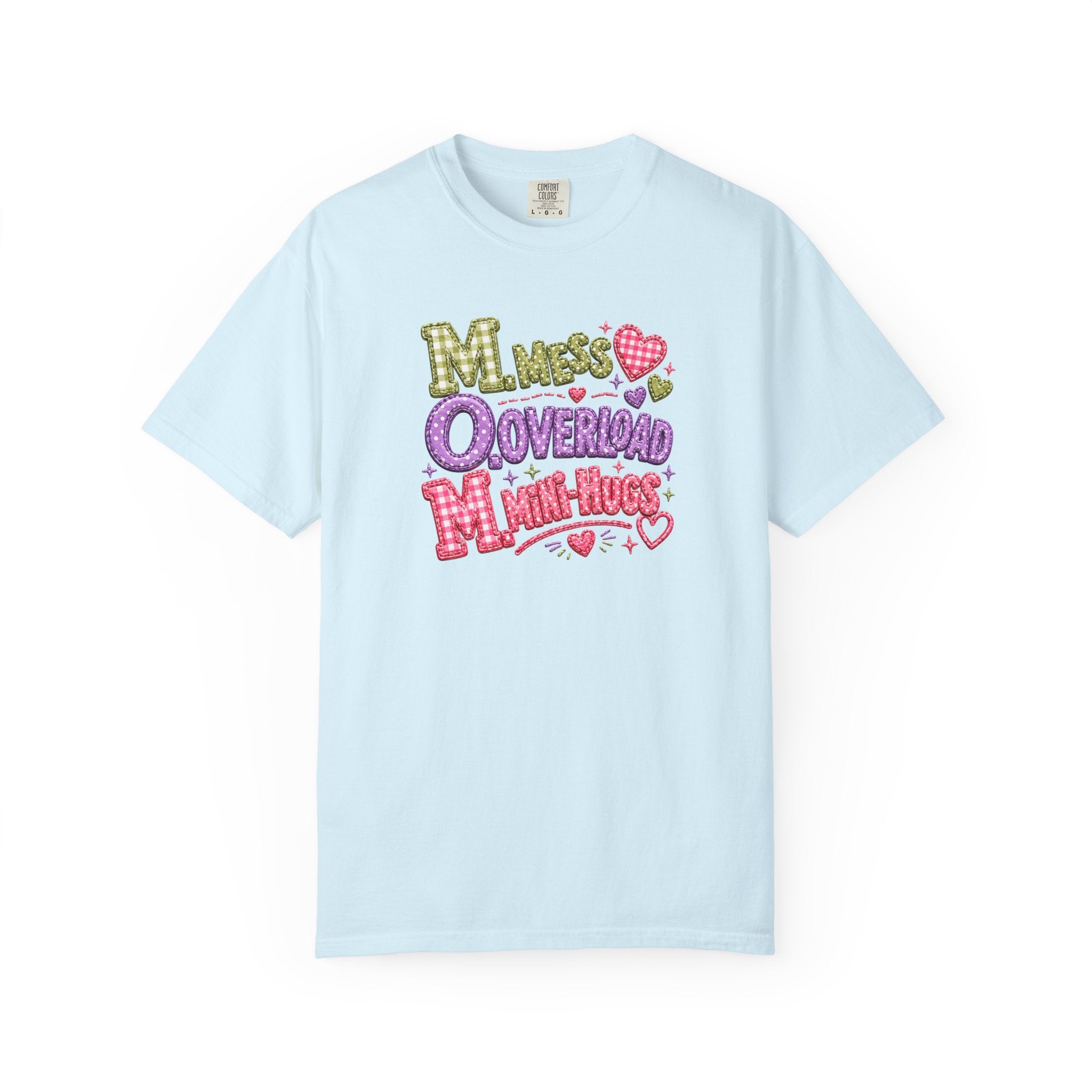 T‑Shirt — "Moms Overload Mini-Hugs" Cute Colorful Graphic Tee