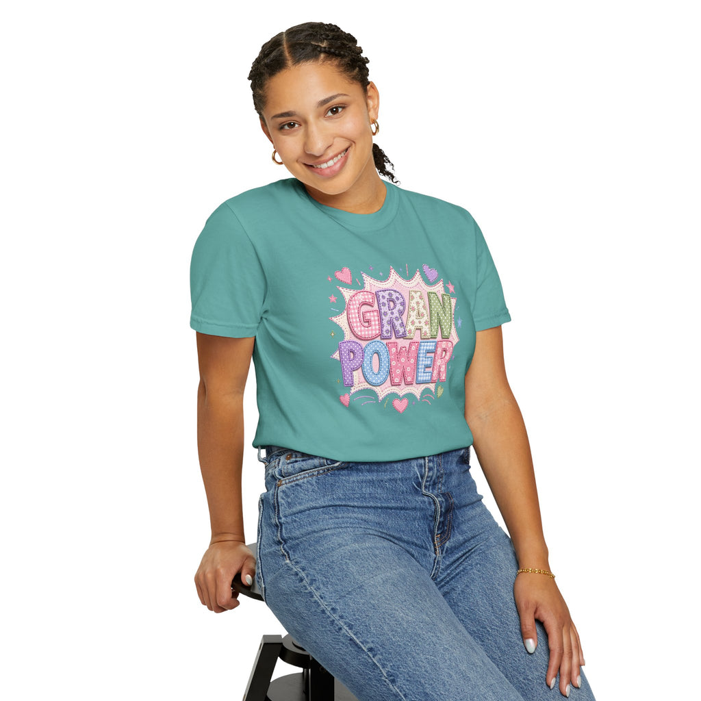 Gran Power T-Shirt — Cute Pastel 'Gran Power' Graphic Tee for Grandparents, Mother's Day Gift