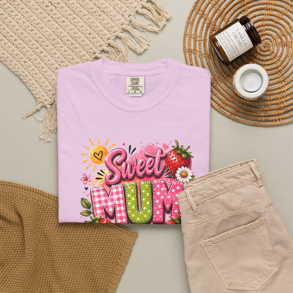 Sweet Mum T-Shirt — Floral Strawberry Mother's Day Tee