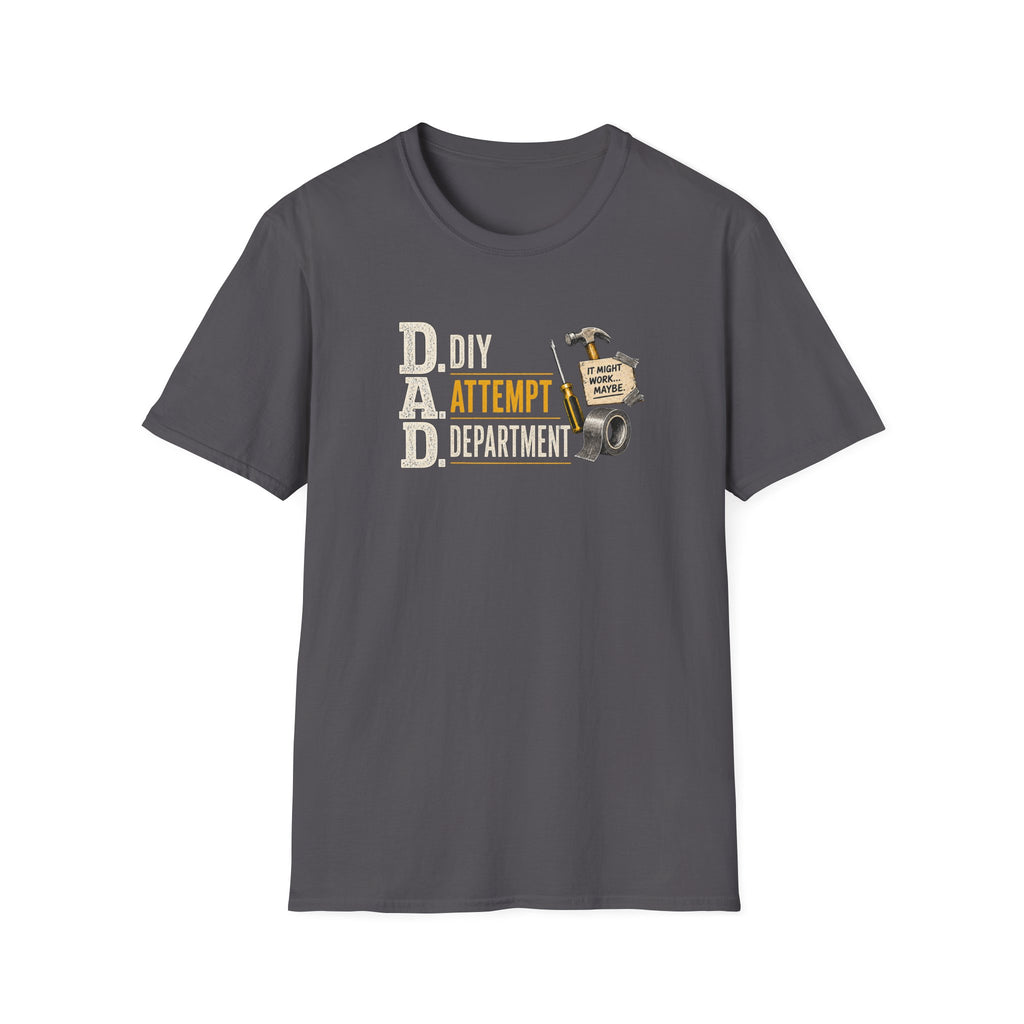 T-Shirt — "DAD: DIY Attempt Department" Funny Father’s Day Tool Shirt