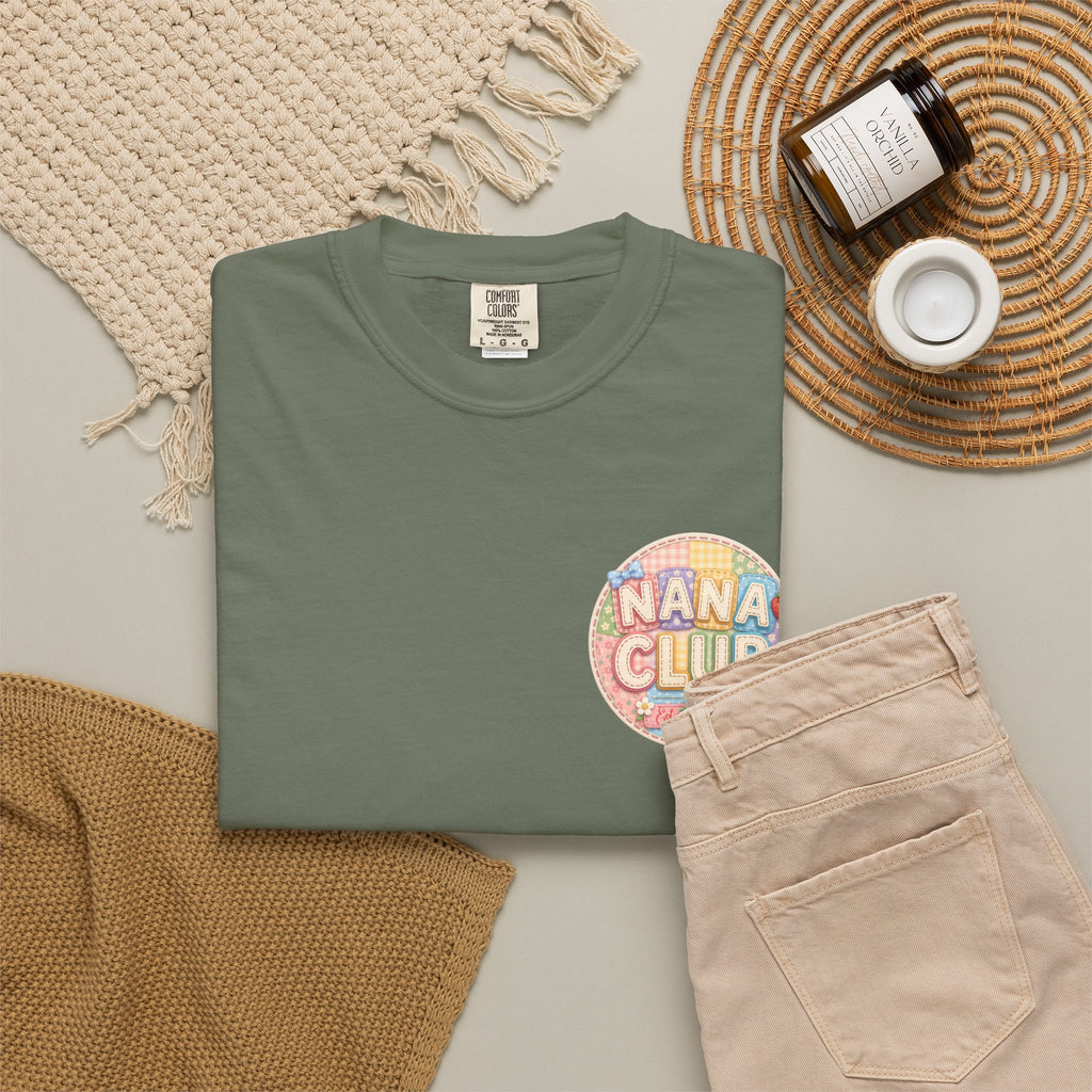 Nana Club T-Shirt — Retro Rainbow Badge Graphic