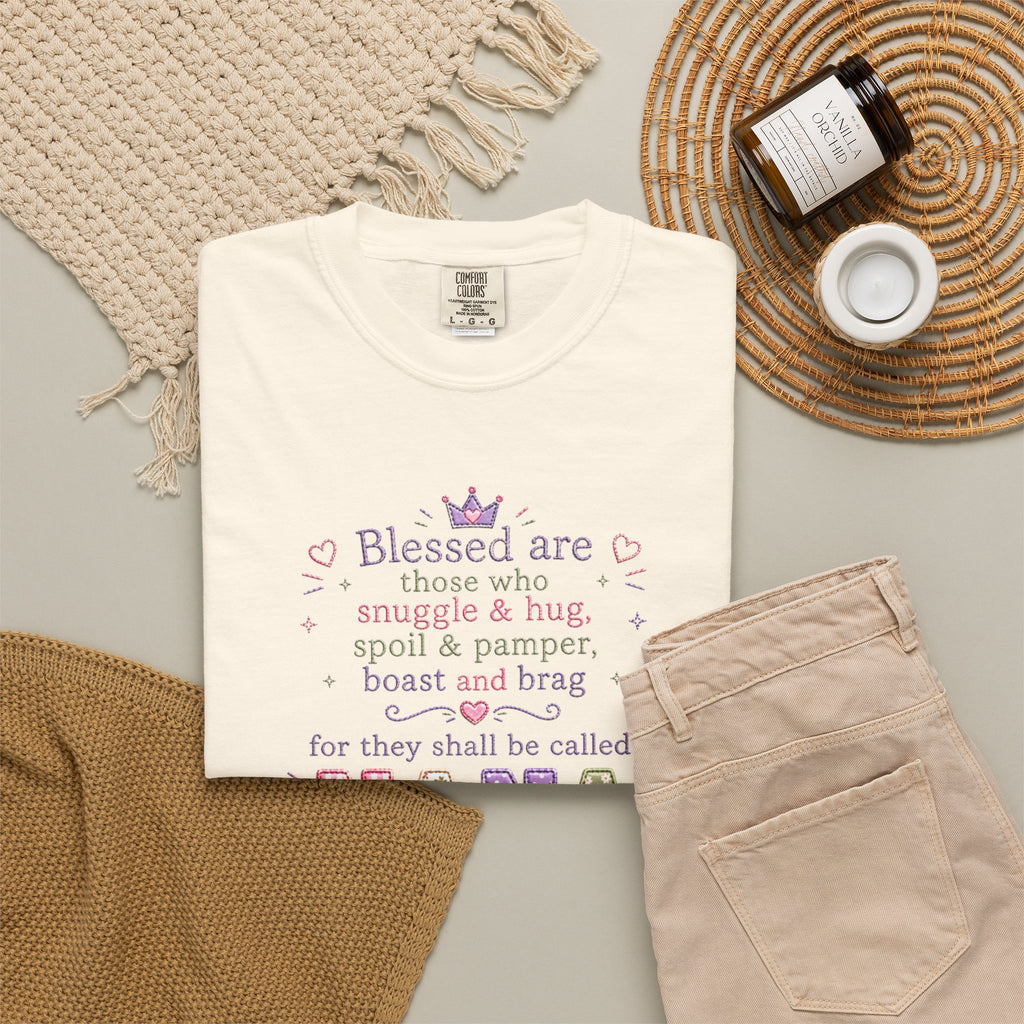 Nana Blessings T-Shirt — "Blessed are those who snuggle & pamper..." Grandmother Gift