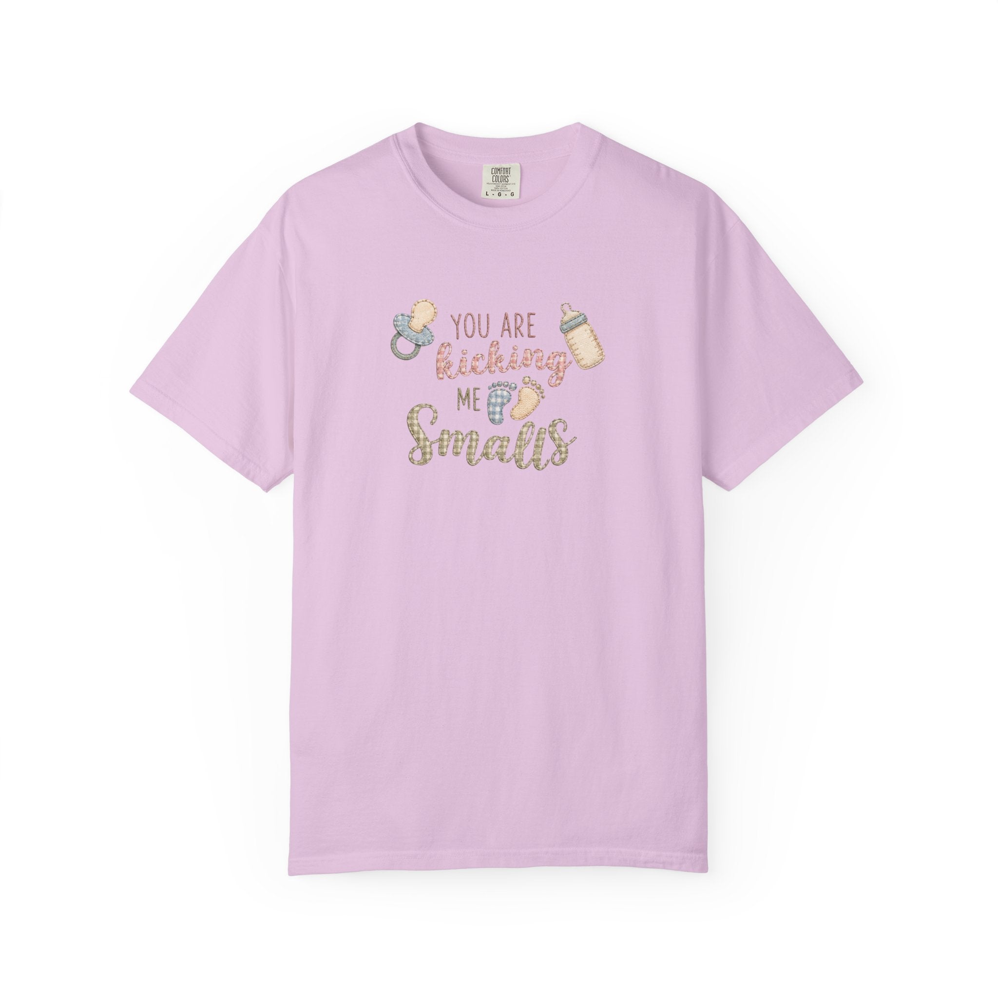 Kicking Me Smalls Baby Pregnancy Announcement T-Shirt