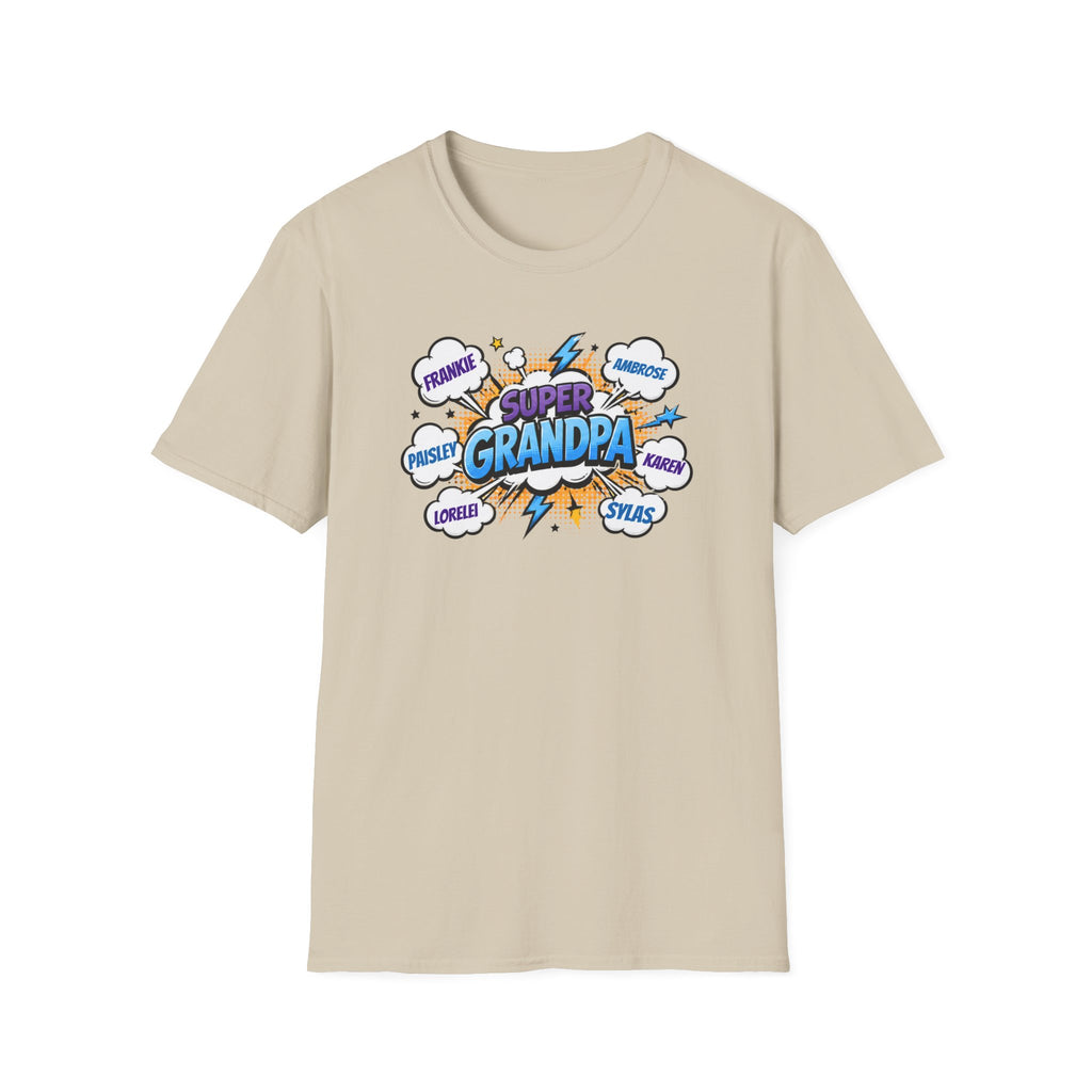 Super Grandpa Comic T-Shirt — "Super Grandpa" Funny Gift for Grandfathers