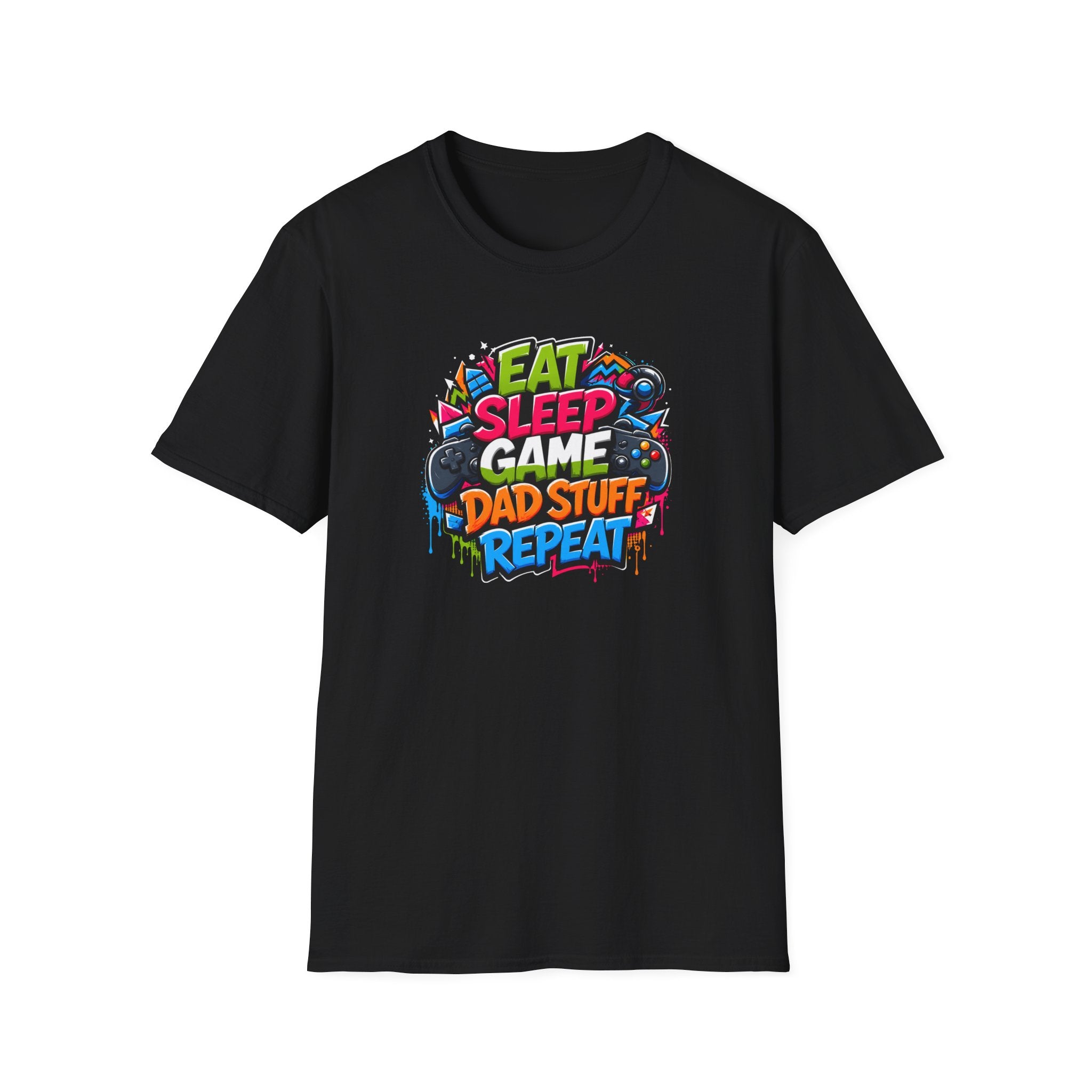Eat Sleep Game Dad Stuff Repeat T-Shirt