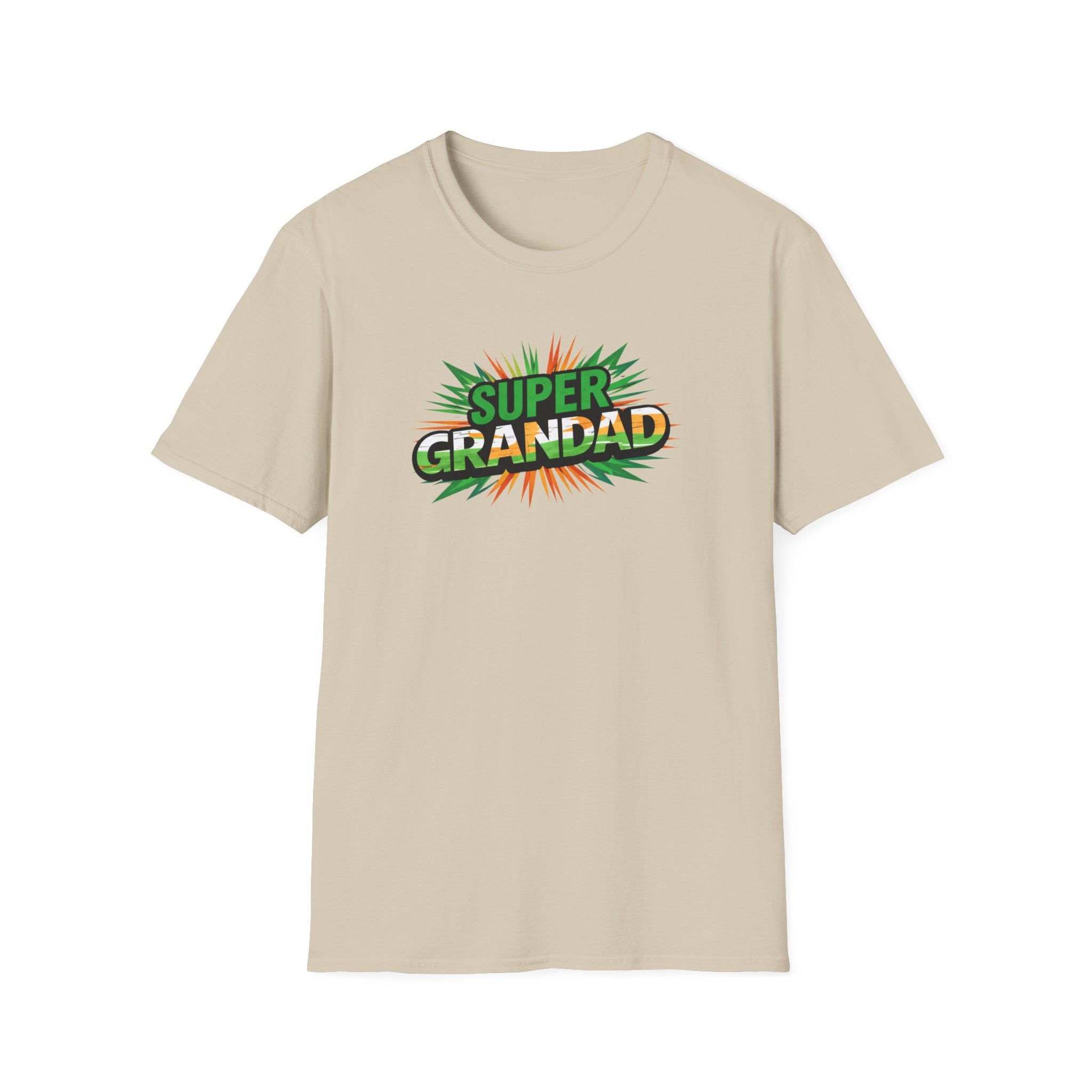 Super Grandad Ireland Flag/Irish themed T-Shirt — Retro Comic Style Gift for Grandpa (Father's Day, Birthday)