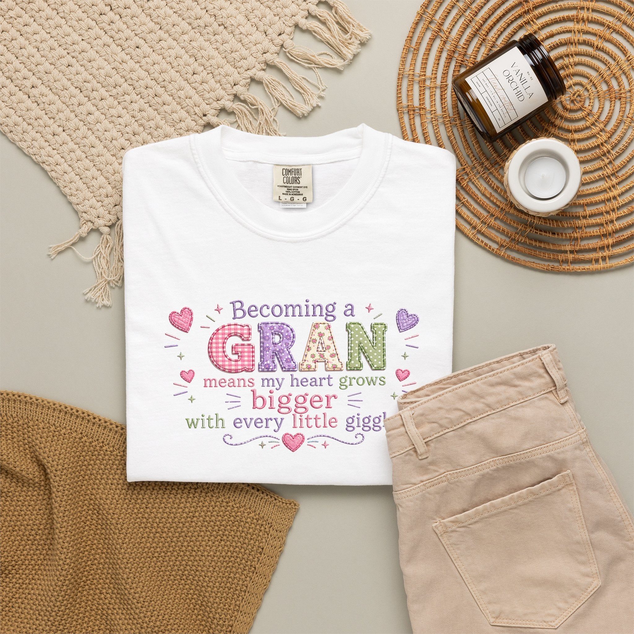 Heartfelt Gran T-Shirt - Becoming a Gran Means My Heart Grows Bigger