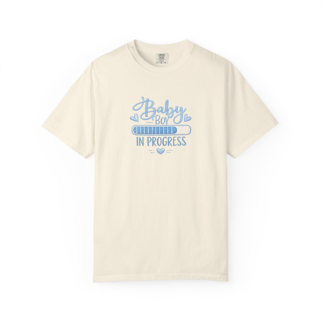 Baby Boy In Progress T-Shirt — Pregnancy Announcement Tee