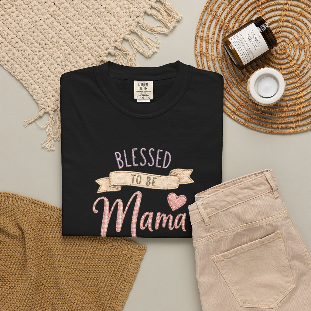 Blessed to Be Mama T-Shirt — Cute Mom Pregnancy Announcement Tee