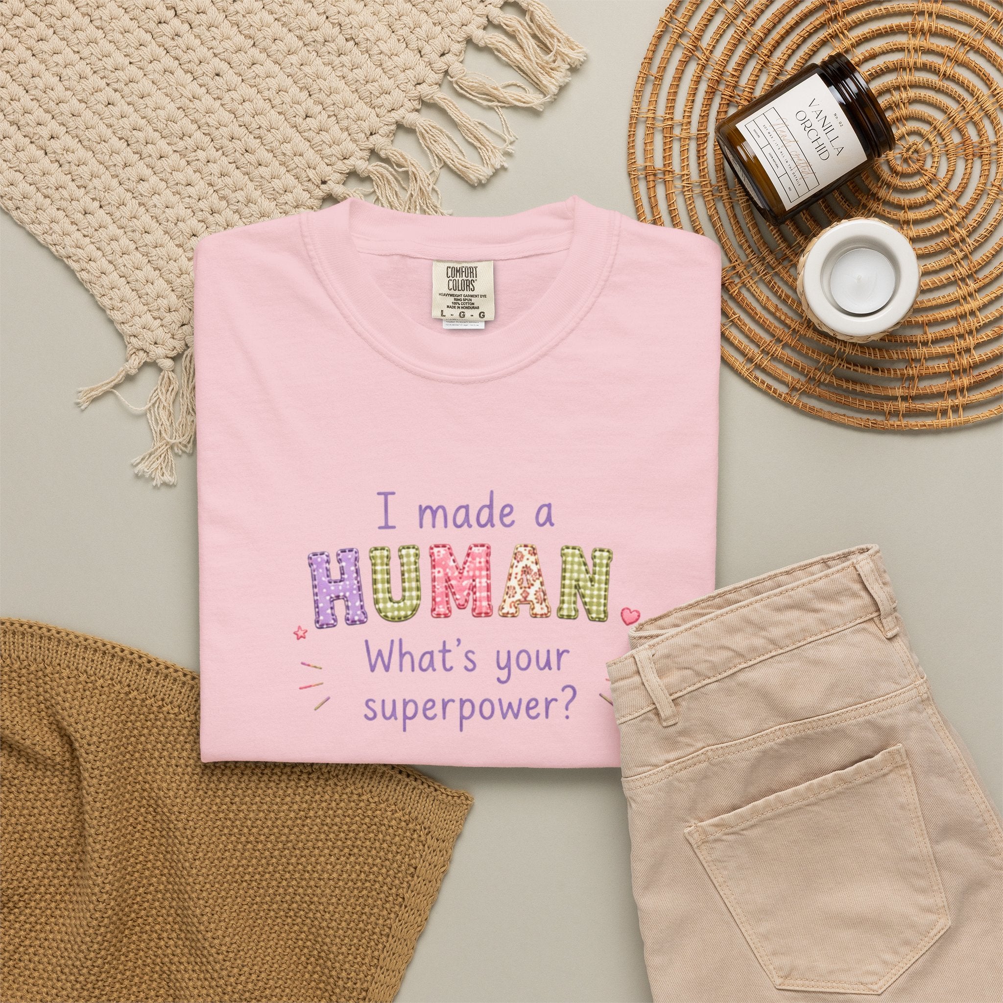 I Made a Human T-Shirt – 'I Made a Human, What's Your Superpower?' New Parent Gift Tee