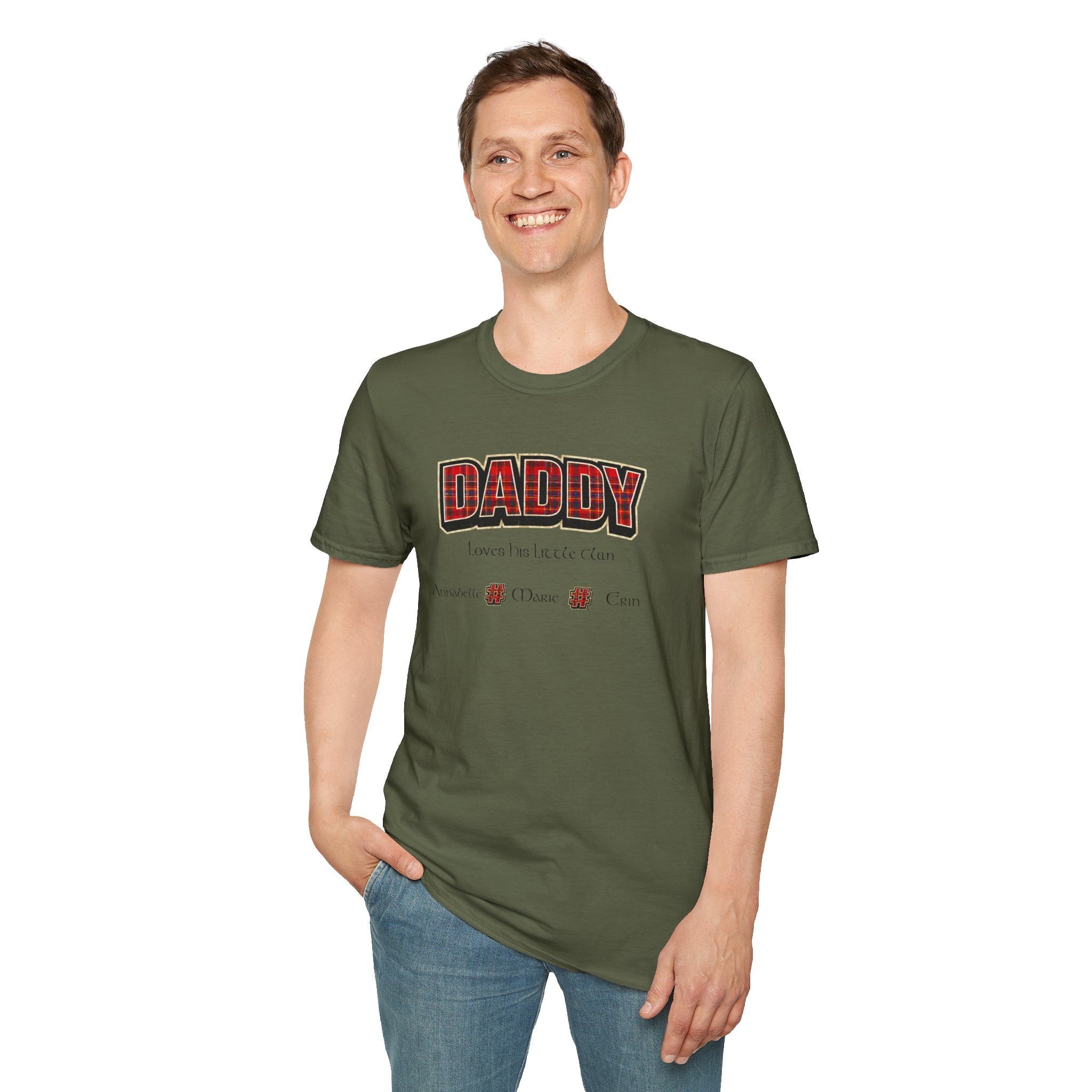 Daddy Plaid Father’s Day T-Shirt — 'Daddy Loves You More Than Coffee' Graphic Tee