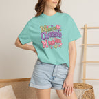 Mess, Overload, Mini-Hugs Hugs T-Shirt — Cute Hand-Lettered Mom Vibes Tee