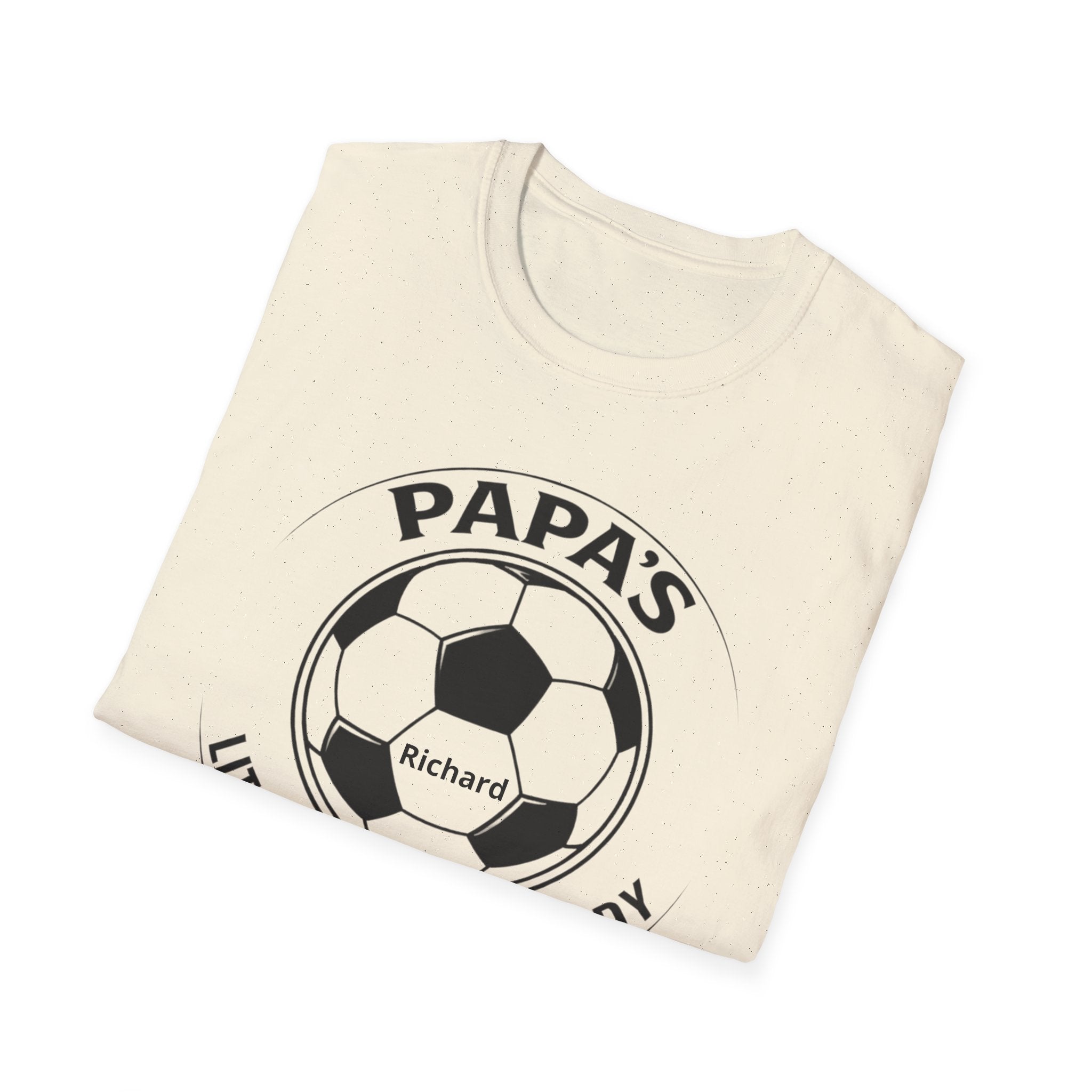 Papa’s Little Football Buddy T-Shirt — Personalized Soccer Dad Tee