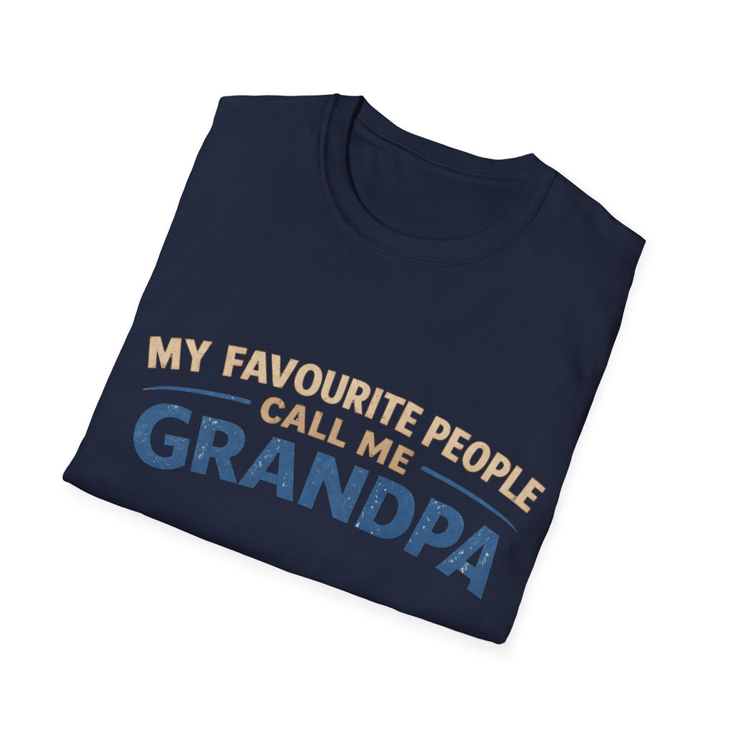 Grandpa T-Shirt - "My Favourite People Call Me Grandpa" Retro Family Gift