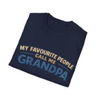 Grandpa T-Shirt - "My Favourite People Call Me Grandpa" Retro Family Gift