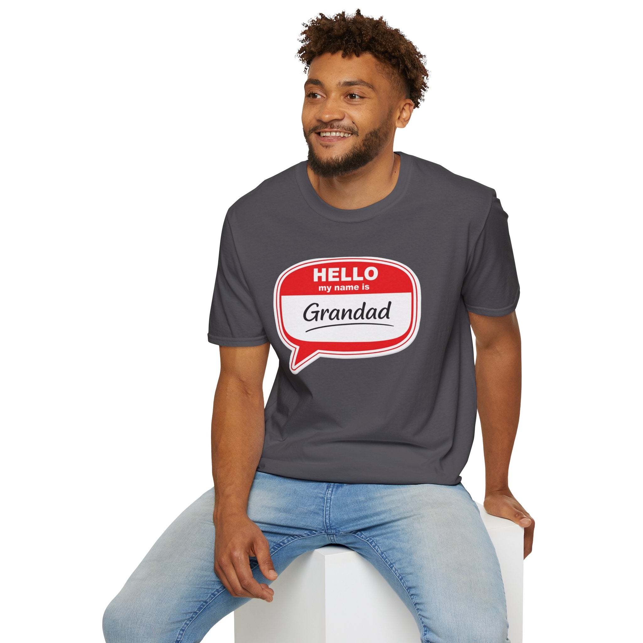 Hello My Name Is Grandad T-Shirt — Funny Grandfather Gift