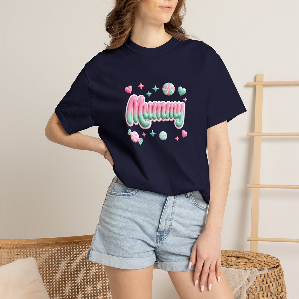 Mummy Pastel Candy Script T-Shirt