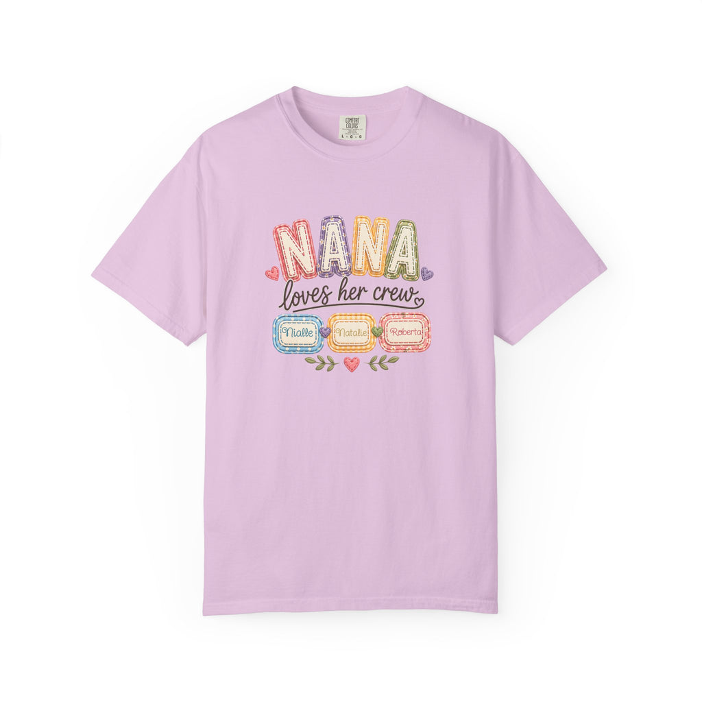 T-Shirt — “Nana Loves Her Crew” Colorful Grandma Family tee
