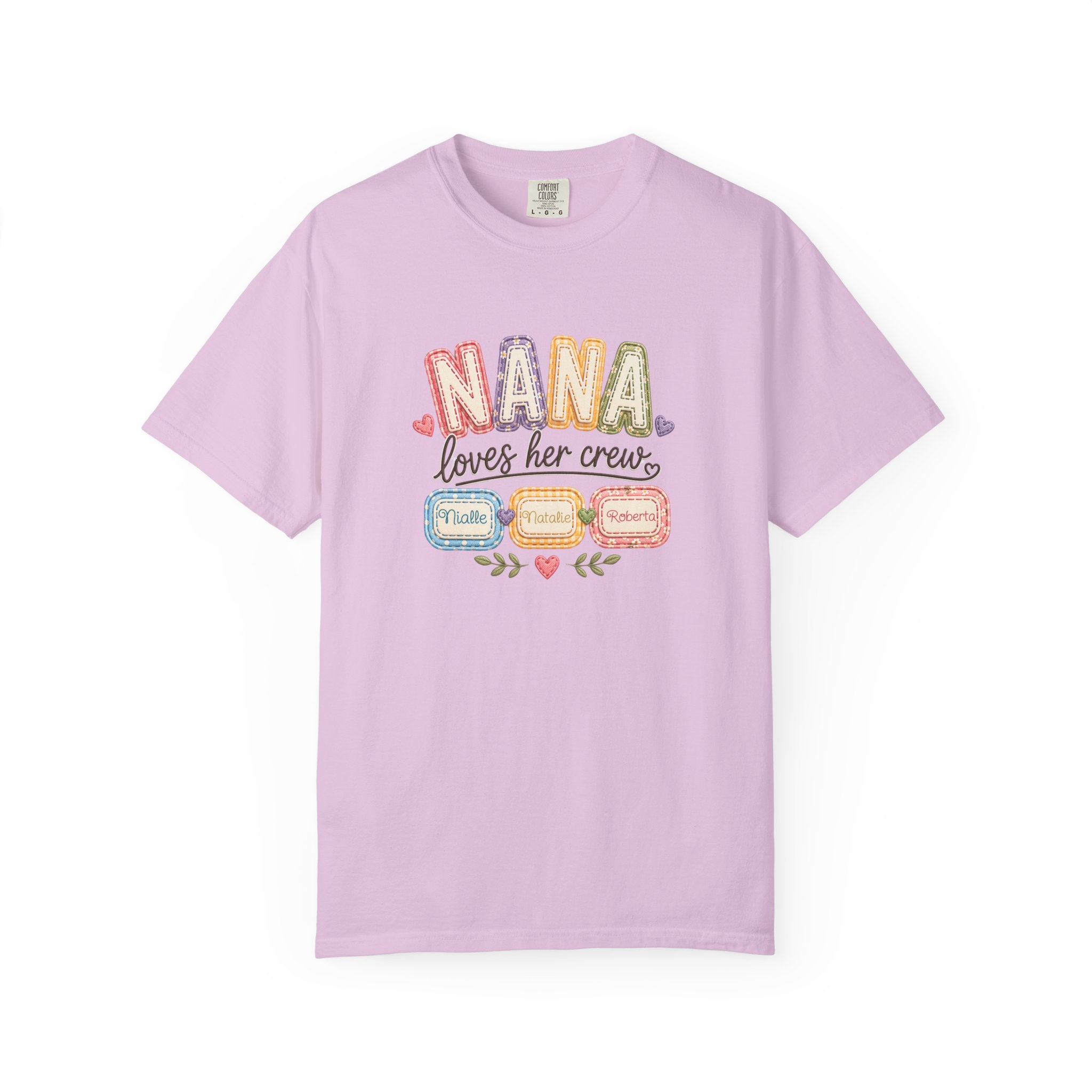 T-Shirt — “Nana Loves Her Crew” Colorful Grandma Family tee