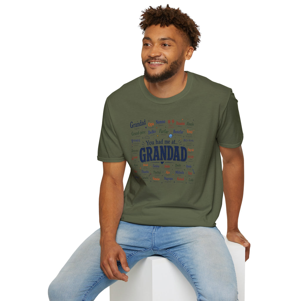 Grandad Word Cloud T-Shirt — "You had me at... GRANDAD" Father’s Day Gift