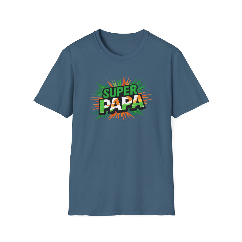Super Papa Ireland Flag/Irish themed T-Shirt – Comic-Style Father’s Day Tee