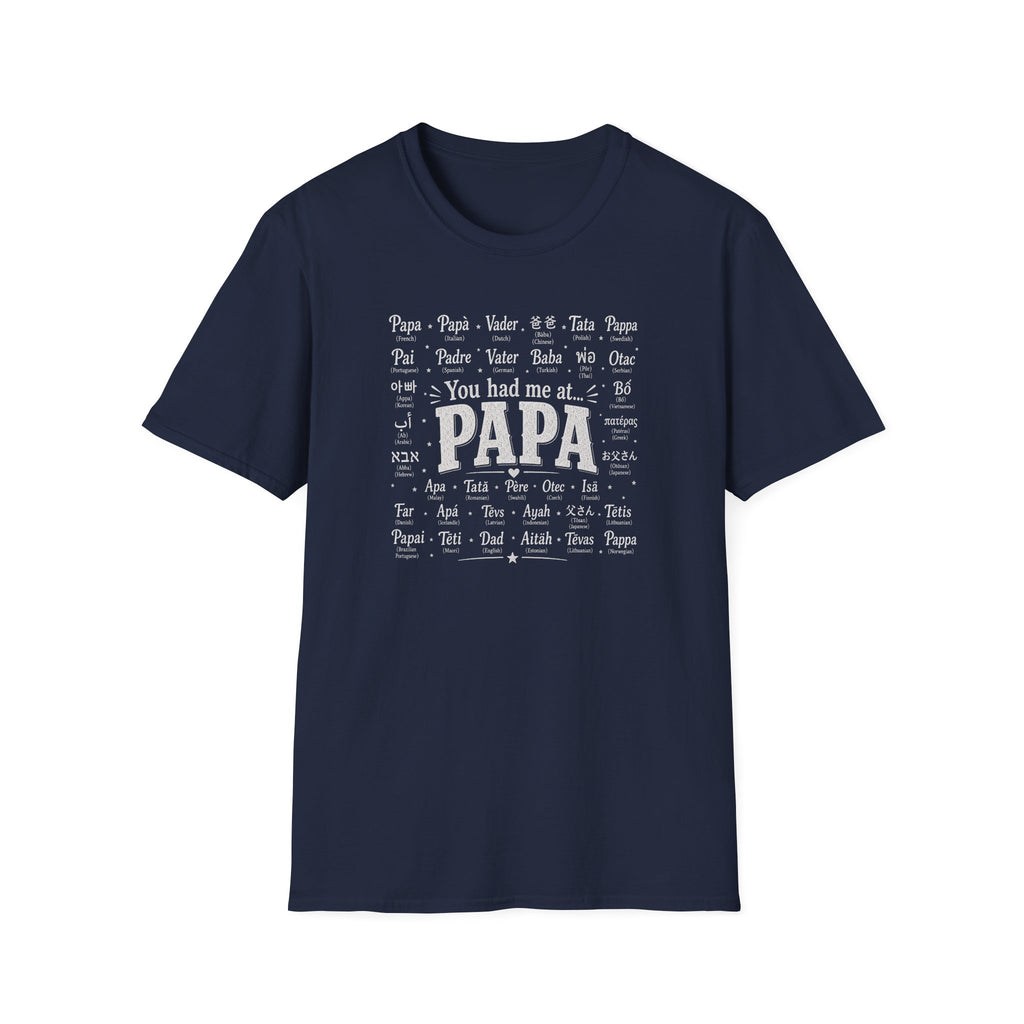 Papa Word Cloud T-Shirt — 'You had me at PAPA' Father's Day Gift