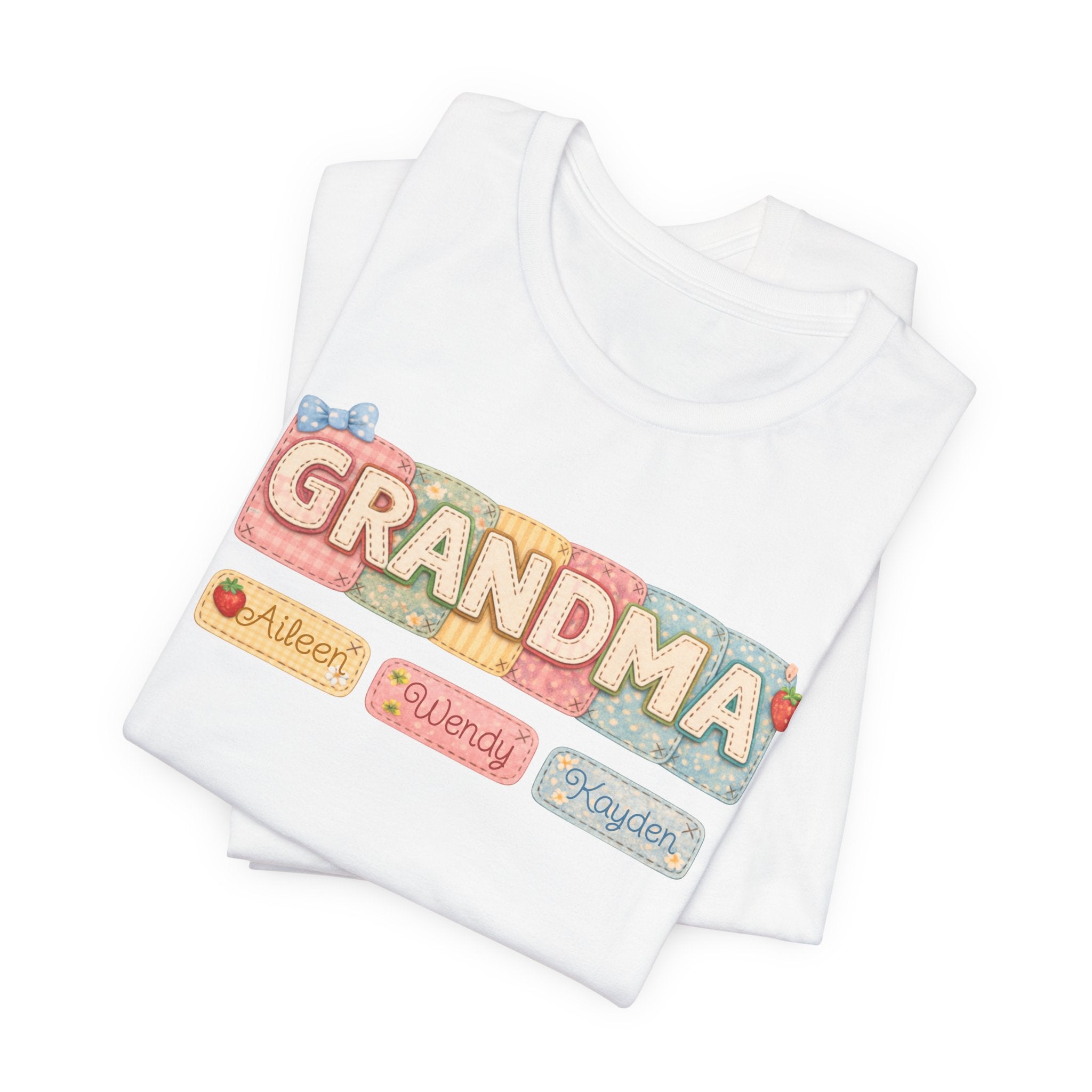 Grandma Floral Retro Tee — "Grandma" Names Design (Aileen • Wendy • Peyton)