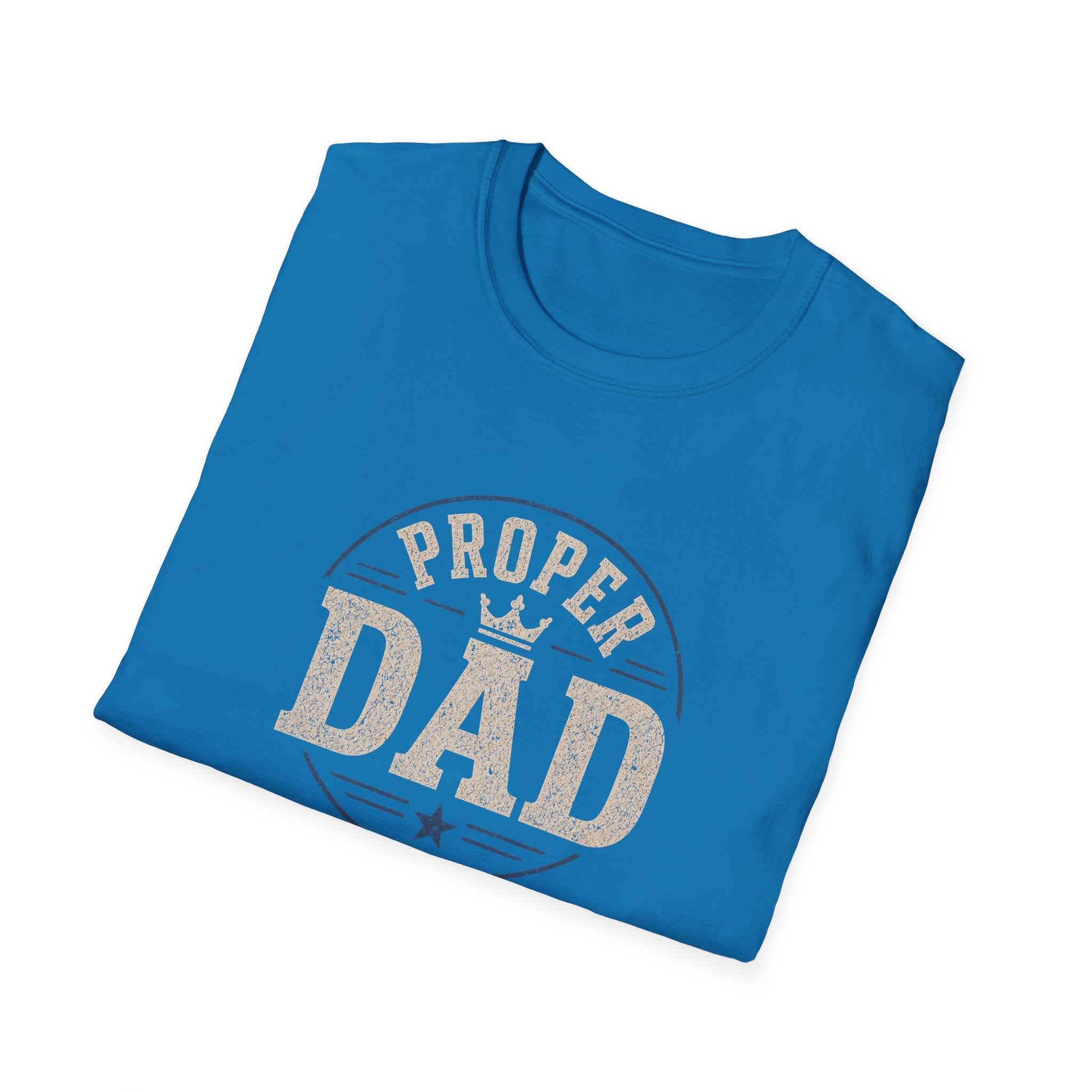 Proper Dad T-Shirt – Vintage Crown Father's Day Tee for Proud Dads