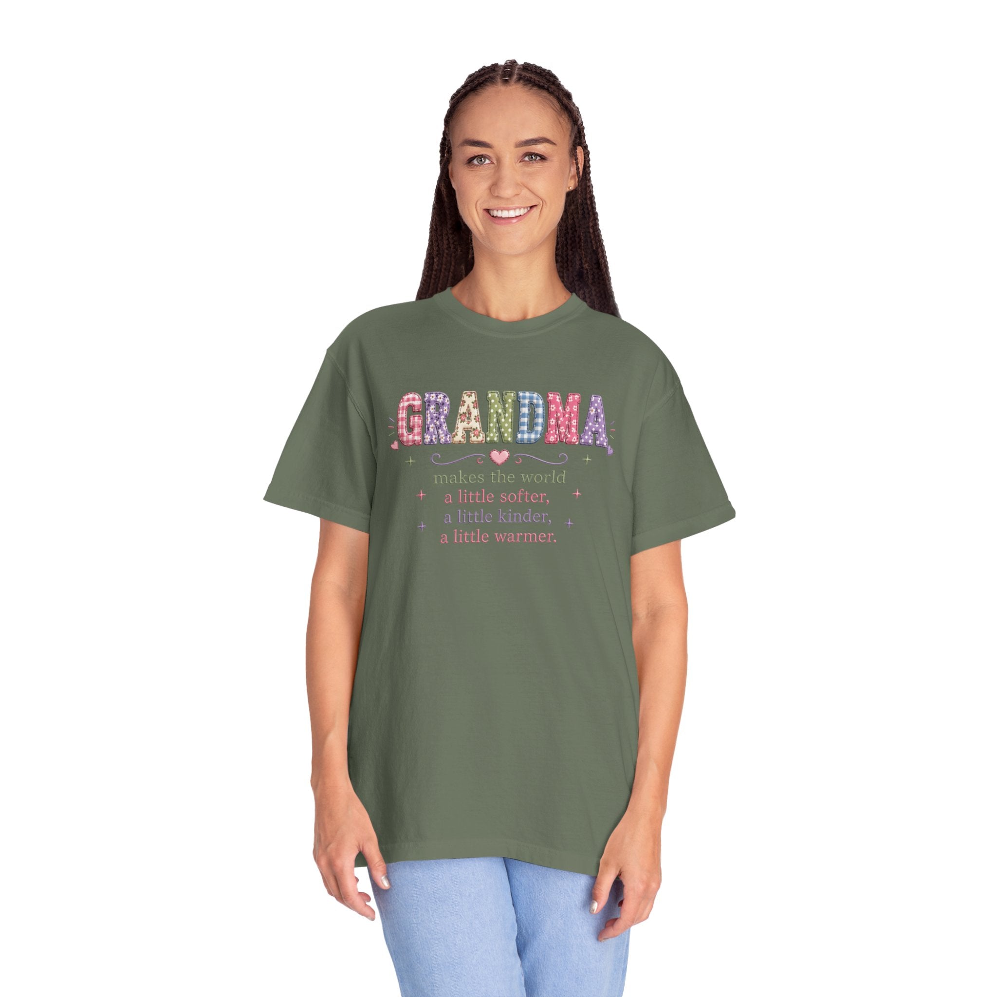Grandma Floral T-Shirt — "Grandma makes the world a little softer, kinder, warmer"