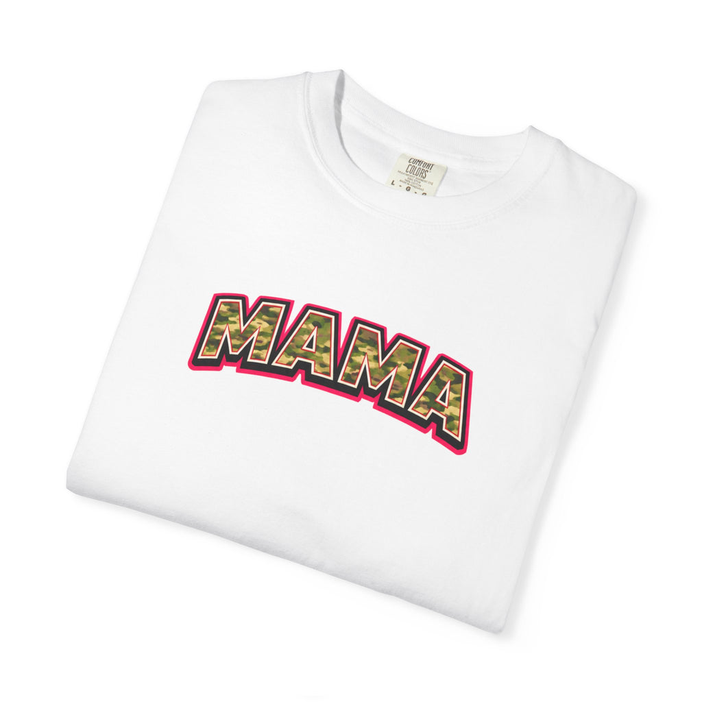 Mama Camo Retro T-Shirt — Vintage Lettering Mother's Day Tee
