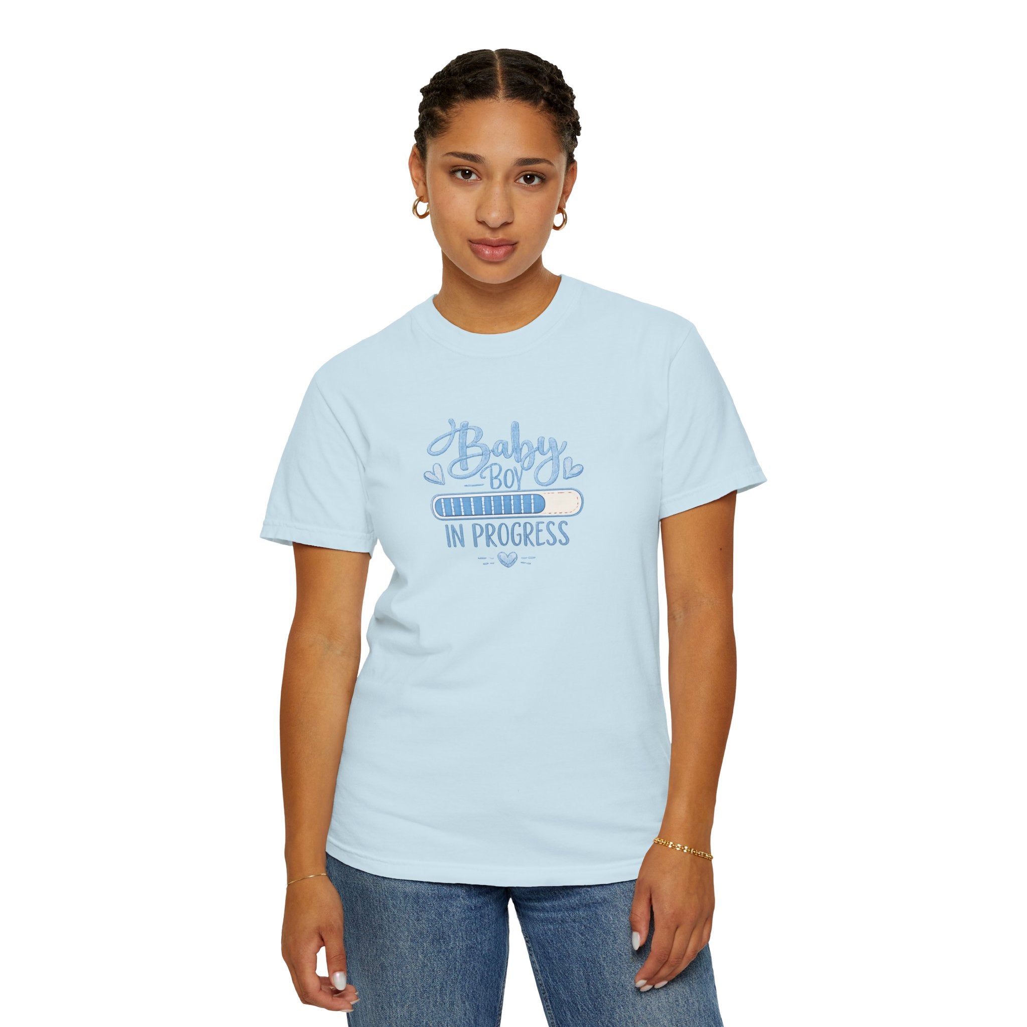 Baby Boy In Progress T-Shirt — Pregnancy Announcement Tee