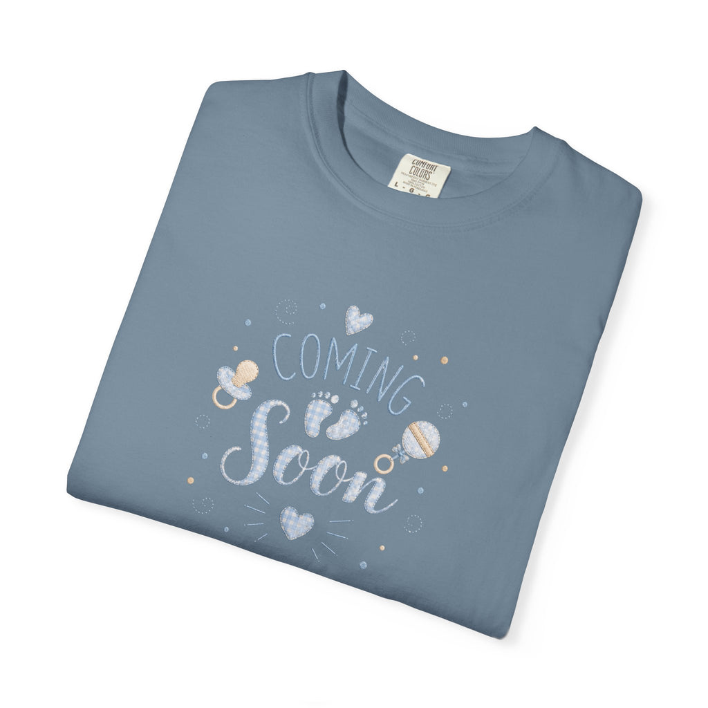 Coming Soon Baby T-Shirt — Gender Reveal Pregnancy Announcement Tee