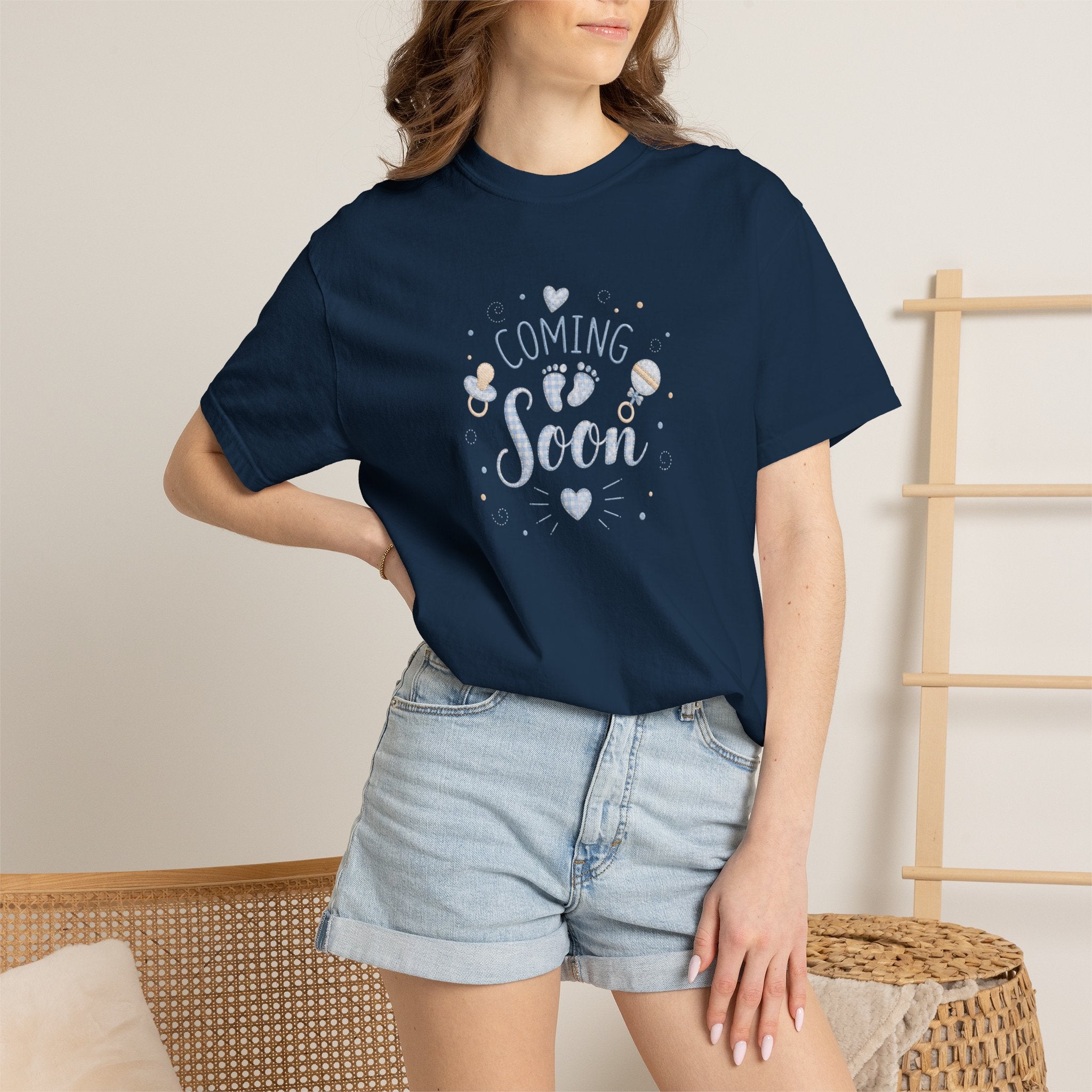 Coming Soon Baby T-Shirt — Gender Reveal Pregnancy Announcement Tee