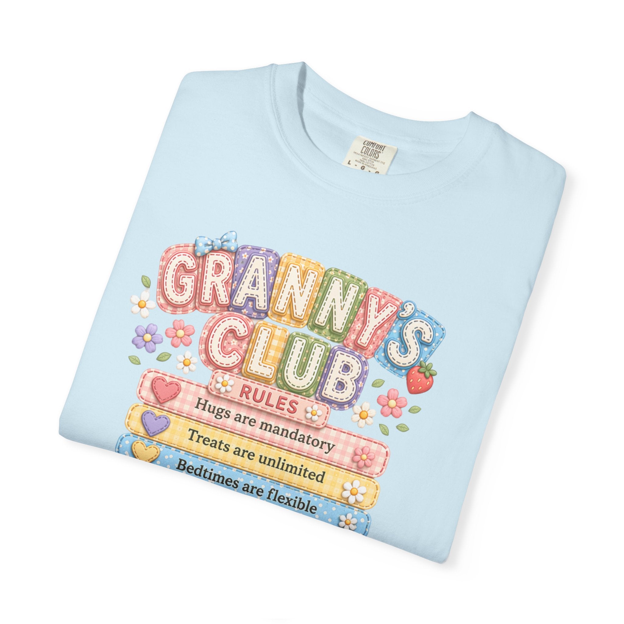 Granny's Club T‑Shirt – Cute Pastel 'Granny's Club' Rules Graphic Tee for Grandmothers