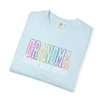 Grandma Loves Her Crew T-Shirt — Pastel Rainbow Grandma Gift