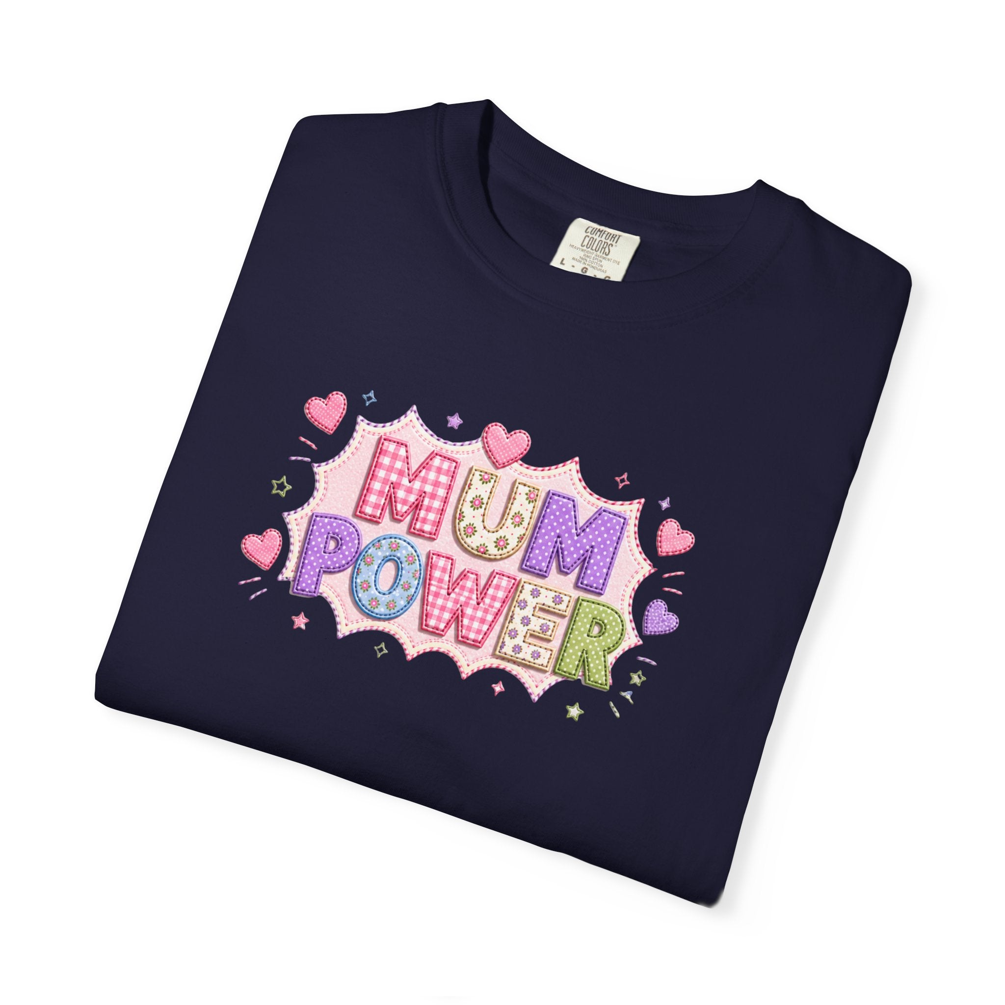 Mum Power T-Shirt — Cute Pink Heart Mothers Day Tee