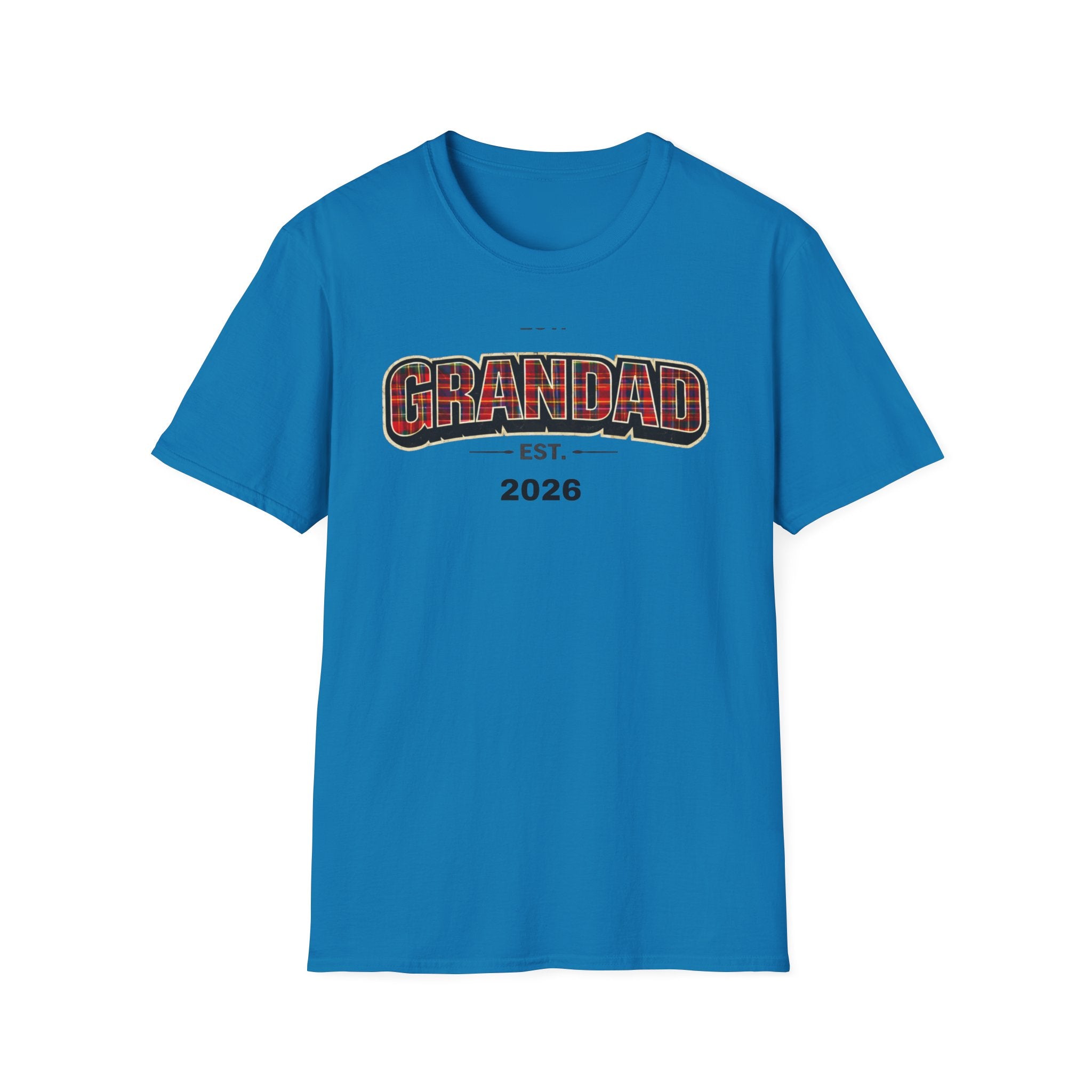 Grandad Est. 2026 T-Shirt — Plaid Grandpa Gift Tee