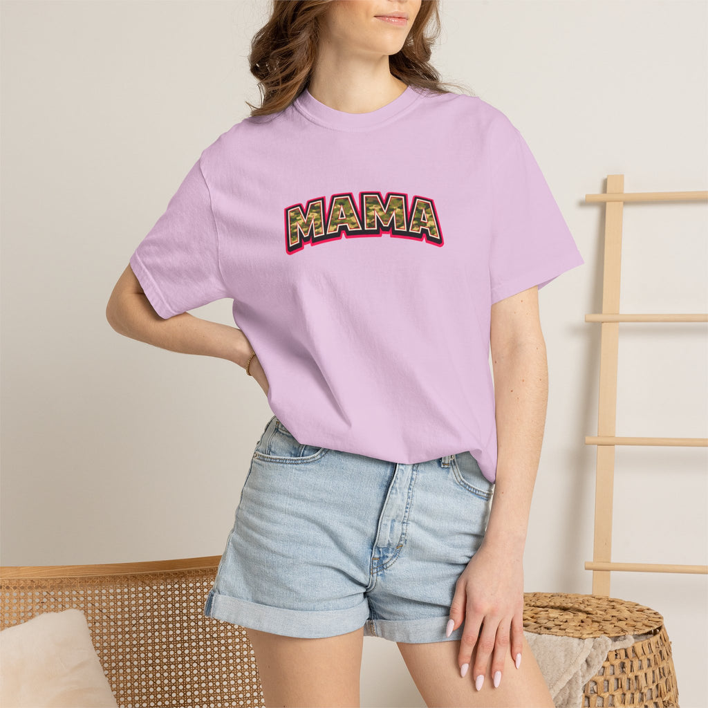 Mama Camo Retro T-Shirt — Vintage Lettering Mother's Day Tee