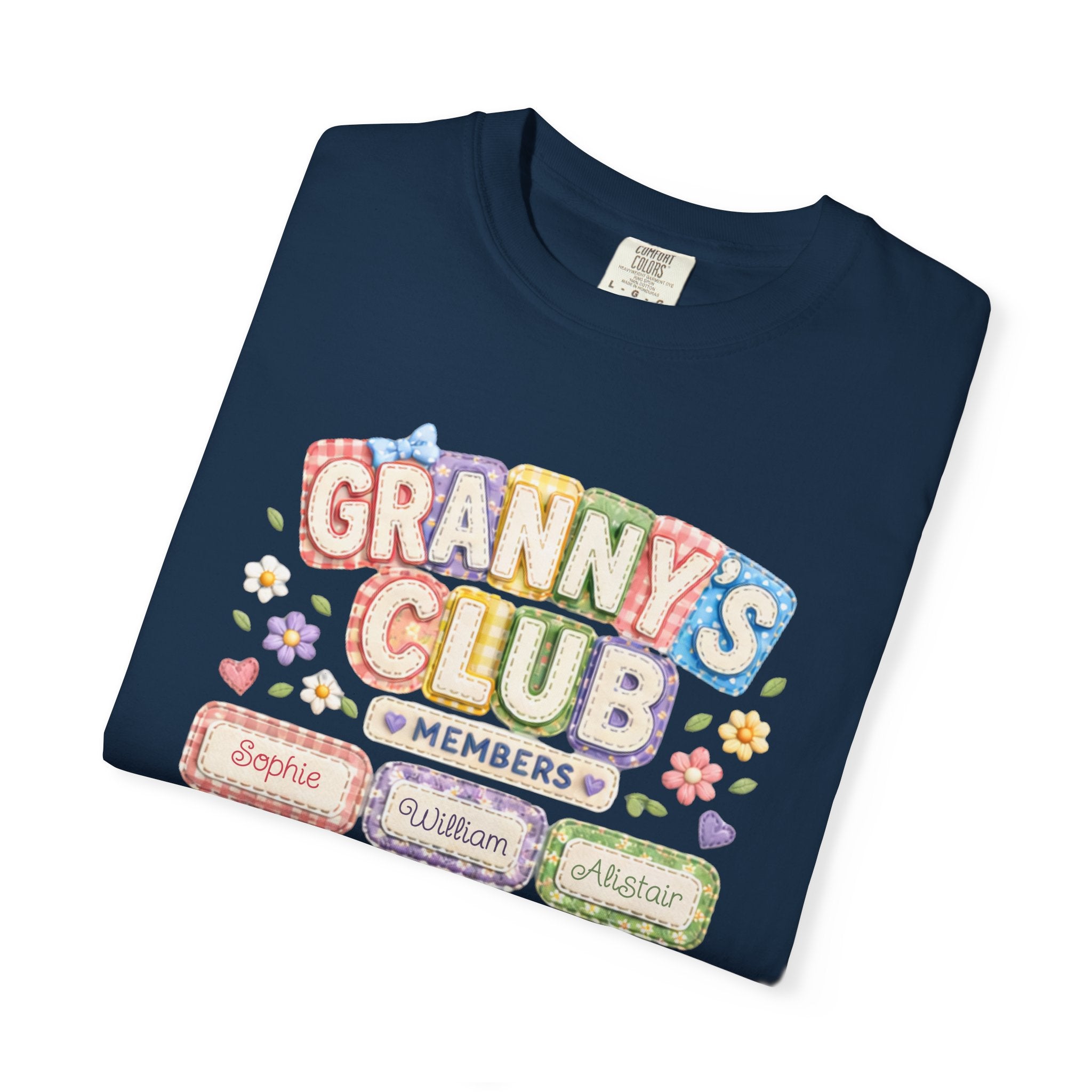 Granny's Club T-Shirt — Personalized Grandma Member Floral Tee