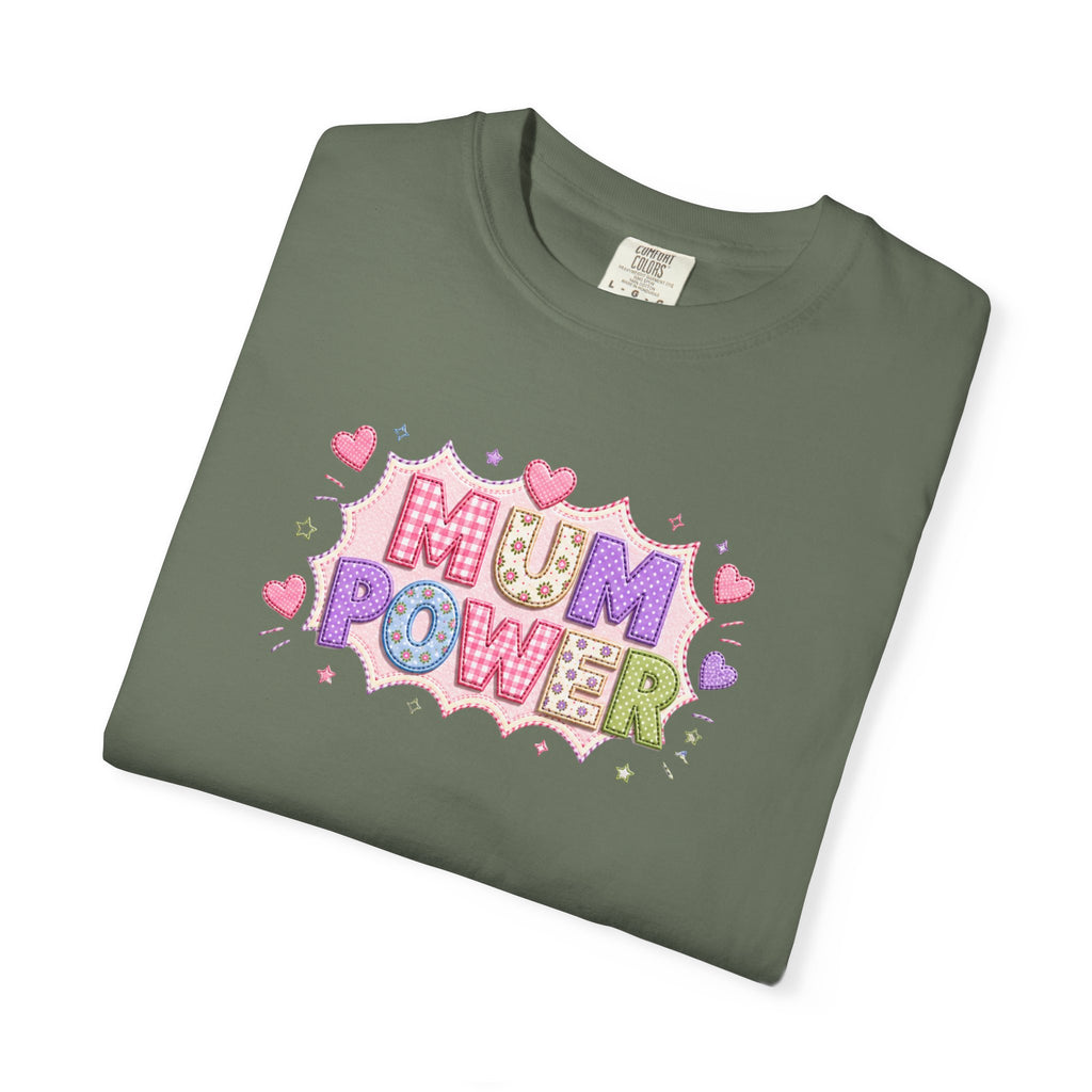 Mum Power T-Shirt — Cute Pink Heart Mothers Day Tee