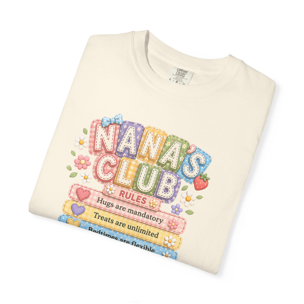 Nana's Club T-Shirt — Cute Floral Grandma Rules Tee