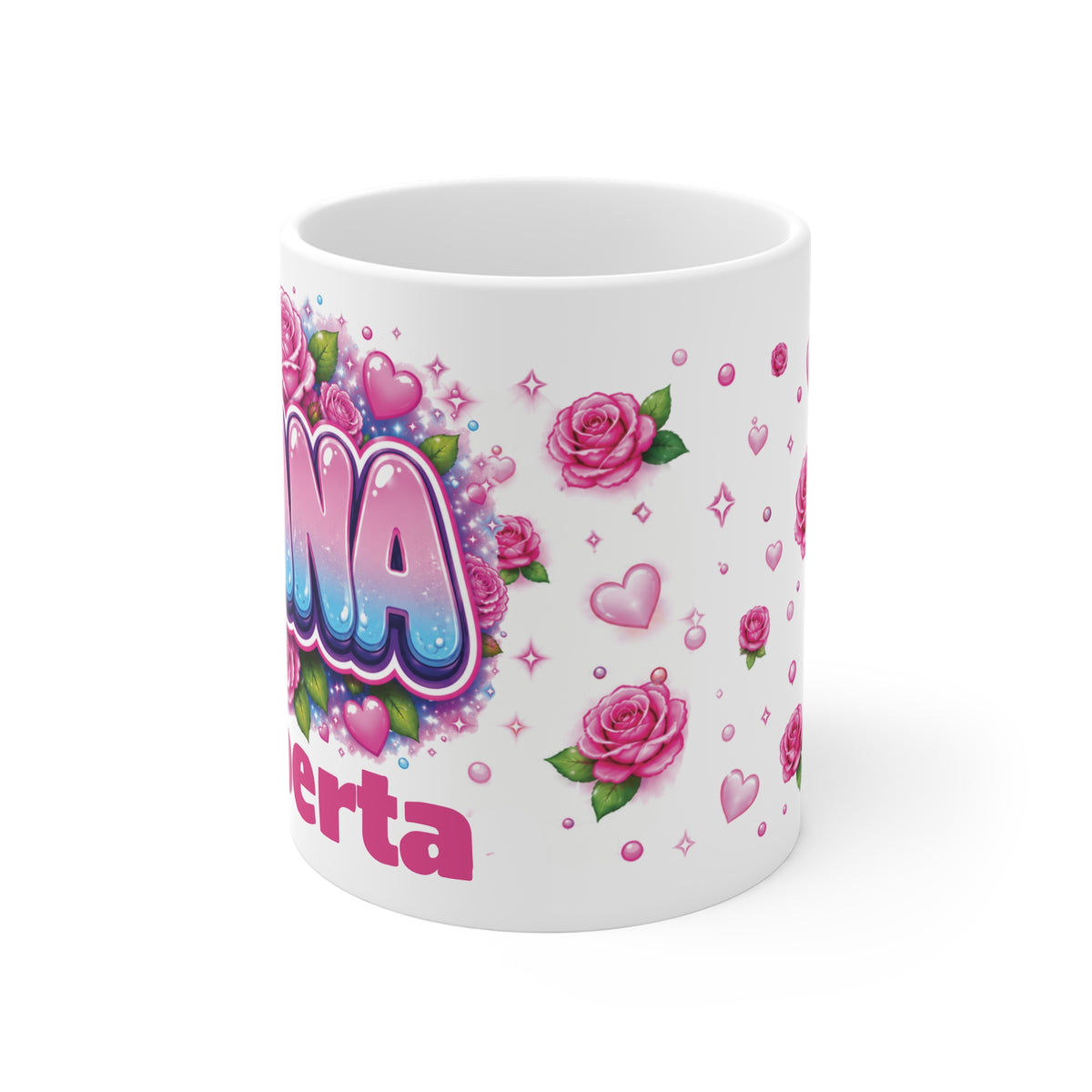 NANA Floral Name Mug — Personalised