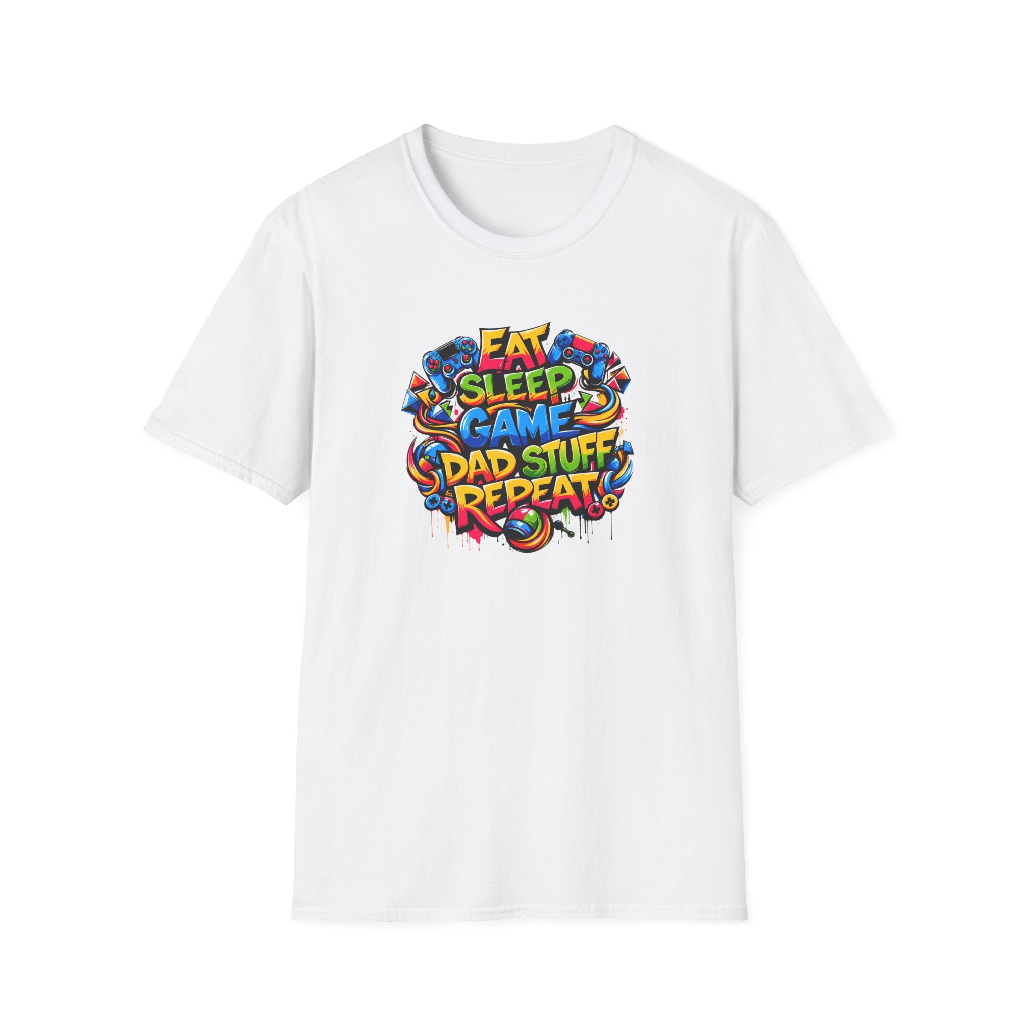 “Eat Sleep Game Dad Stuff Repeat” T-Shirt