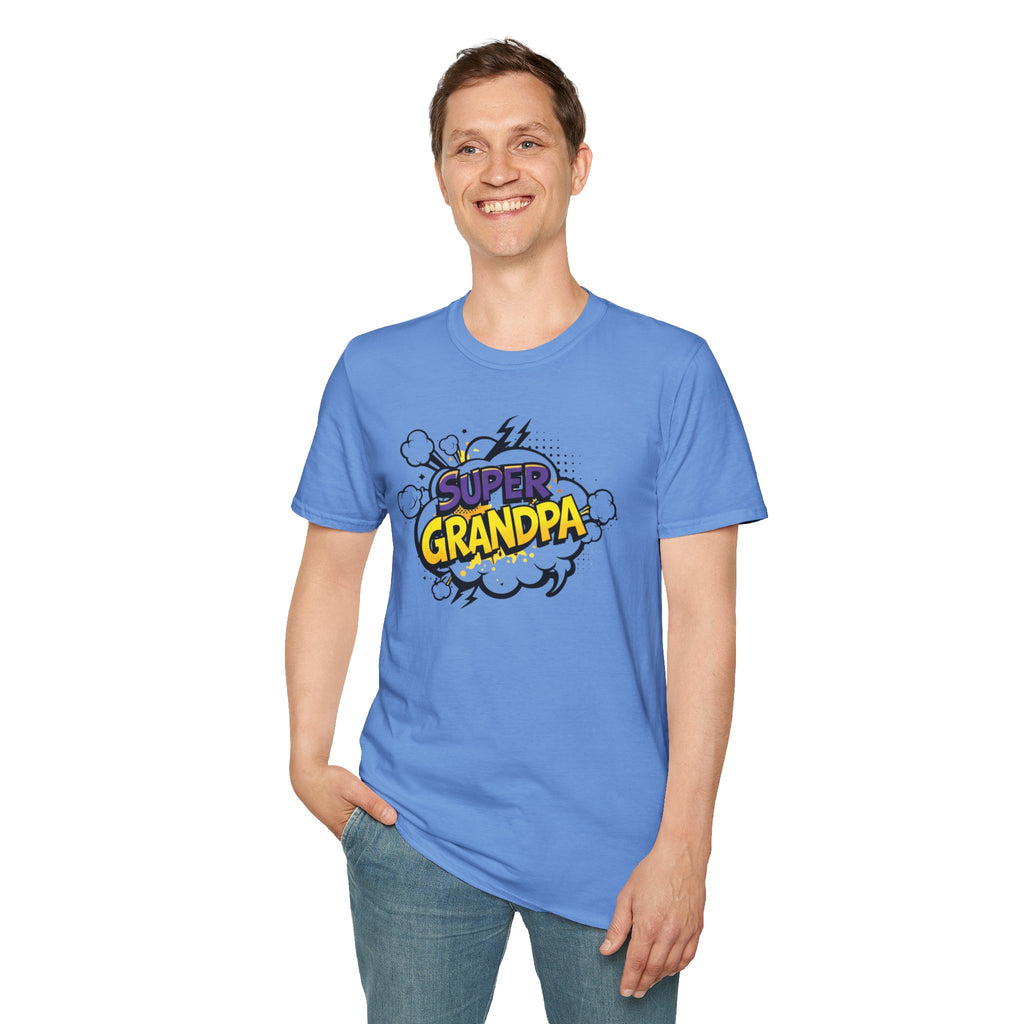 T-Shirt — "Super Grandpa" Comic-Style Graphic | Funny Father's Day Gift