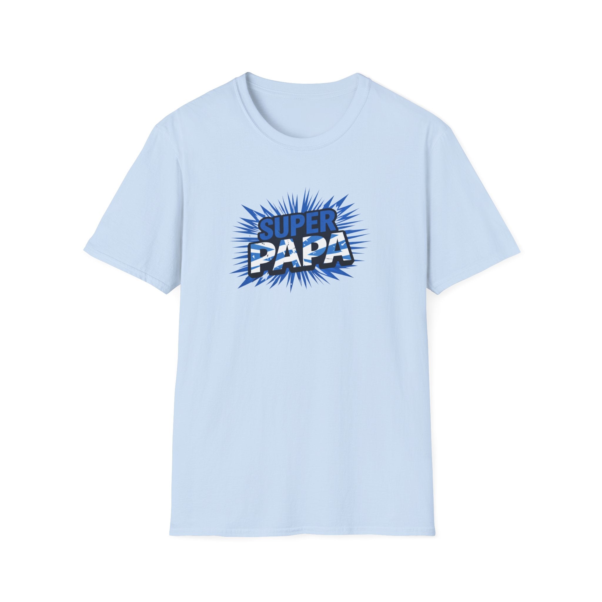 Super Papa Scotland Flag/Scottish themed T-Shirt – Comic Style Father’s Day Gift